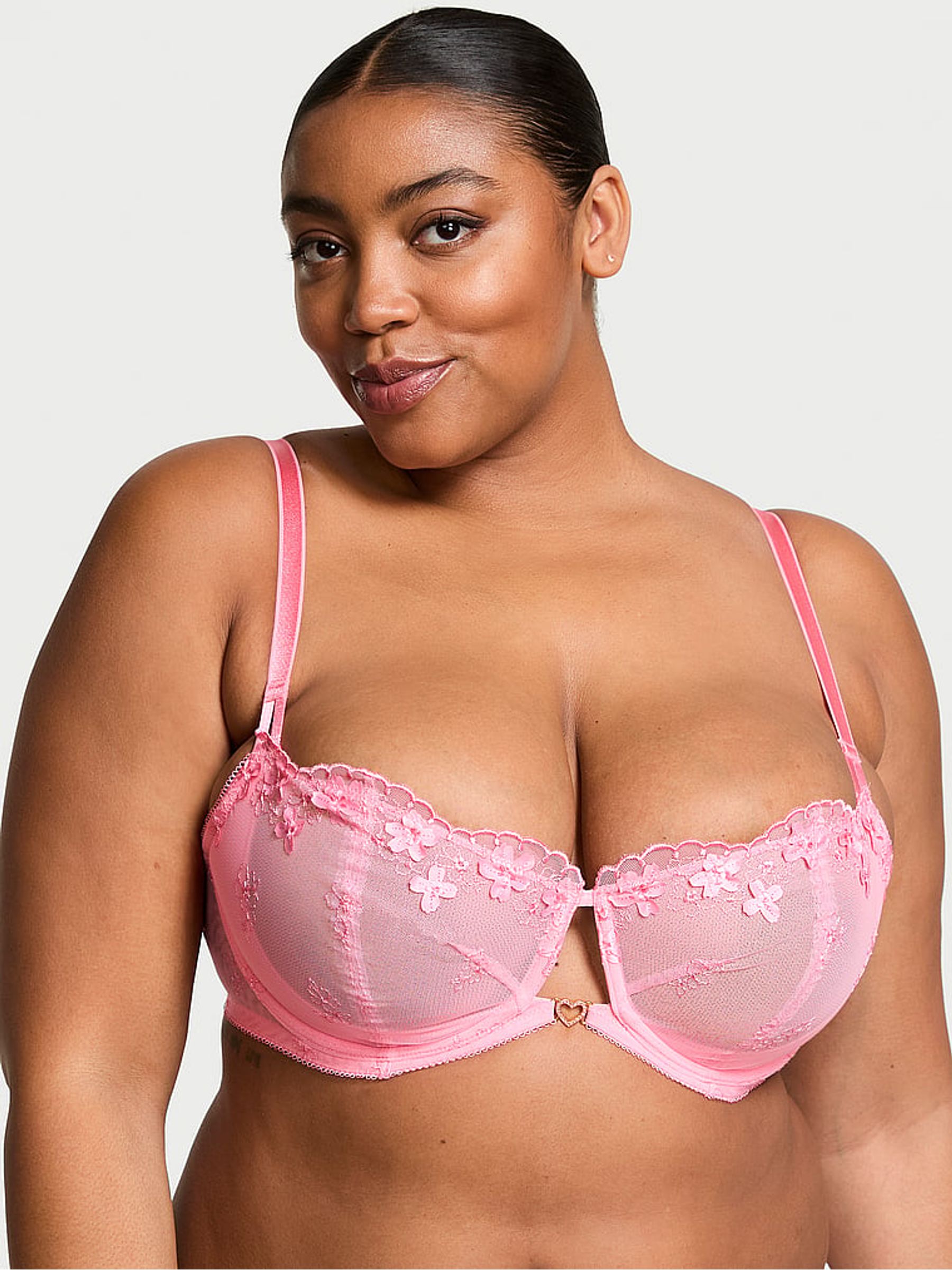 Pink Hope Unlined Balcony Pretty Petals Embroidered Bra (AM0860) | £59