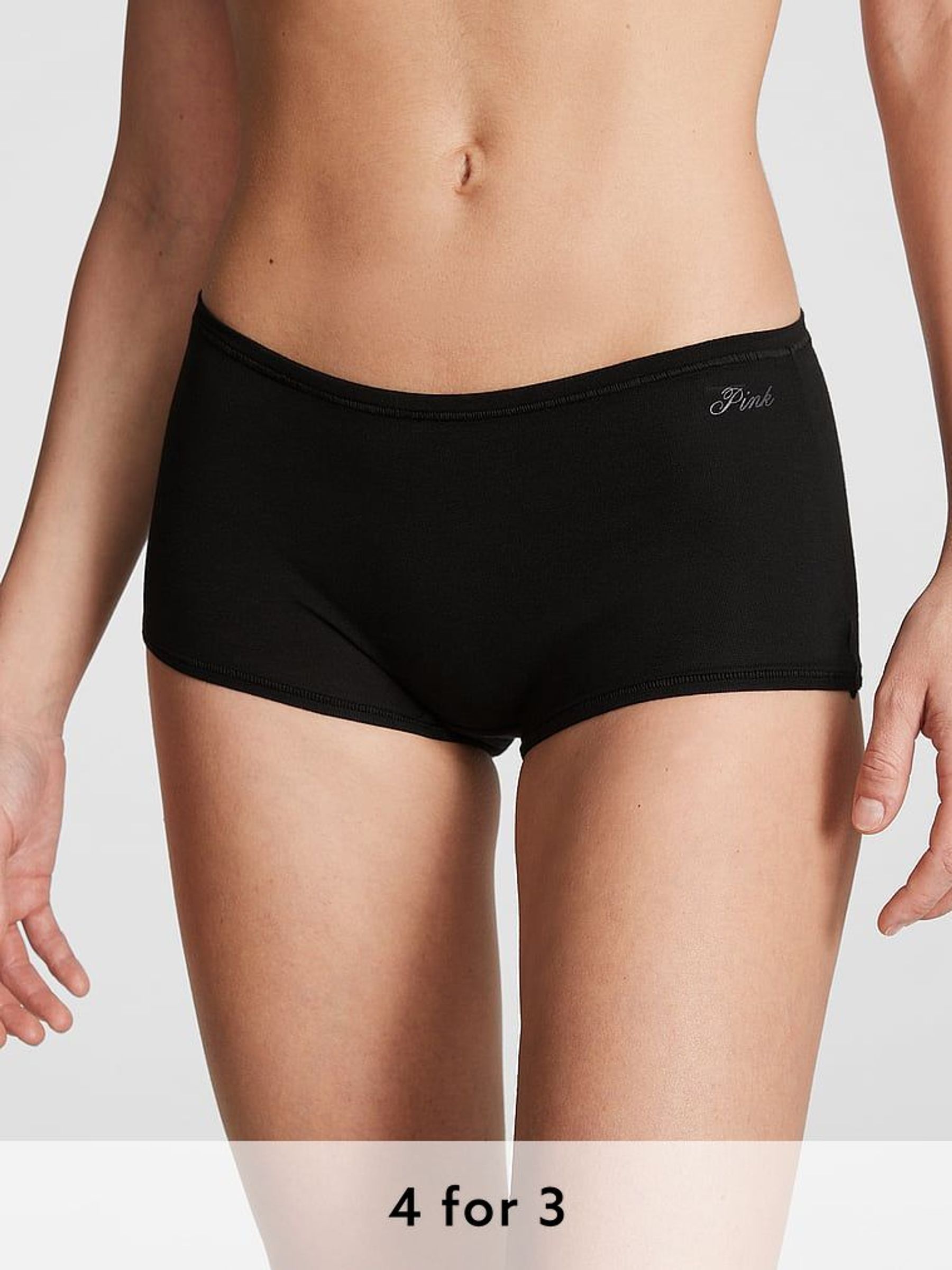 Black Cotton Boyshort Knickers (AM0876) | £9