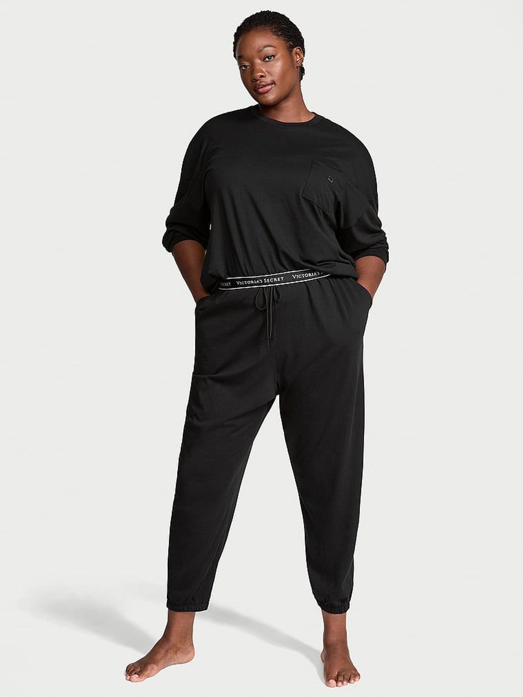 Black Trouser Cotton Pyjama Set (AM0901) | £49