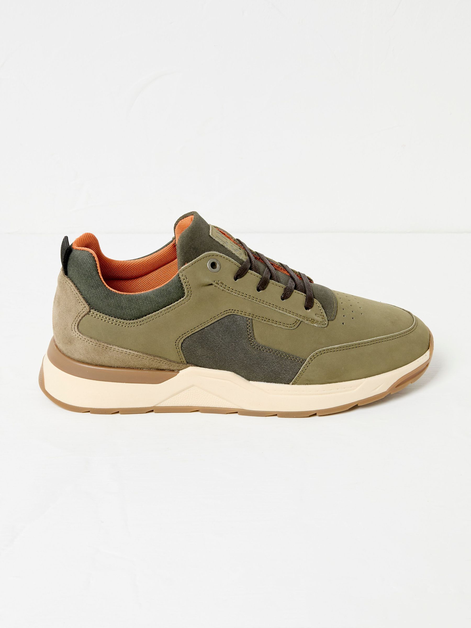 Ace Khaki Green Leather Trainer (AM2621) | £75