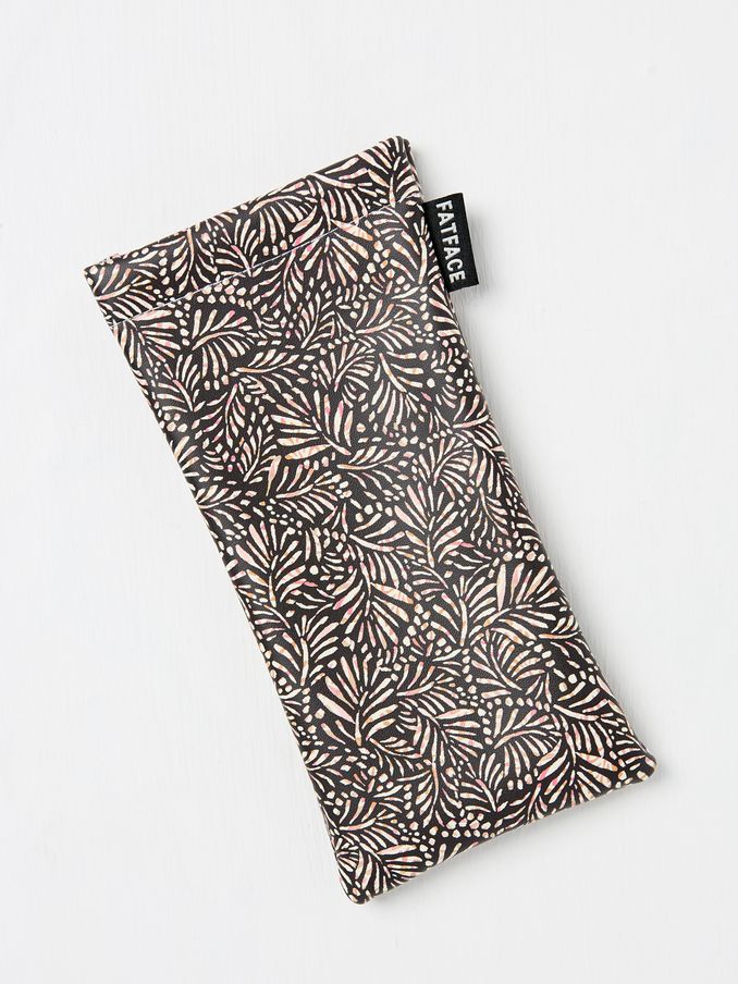Black Leaf Print Sunglasses Case (AM3197) | £10