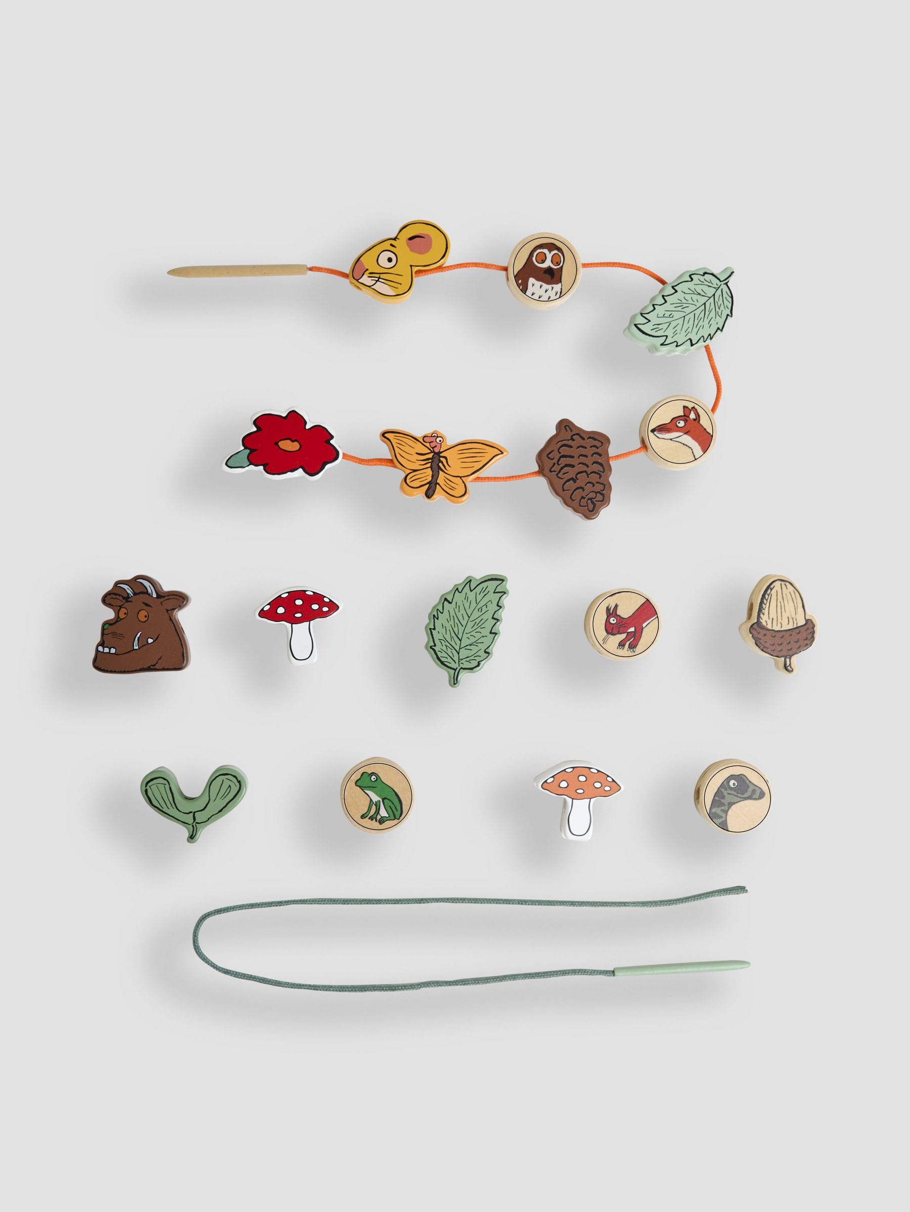 Natural Gruffalo Threading Beads (AM3466) | £16