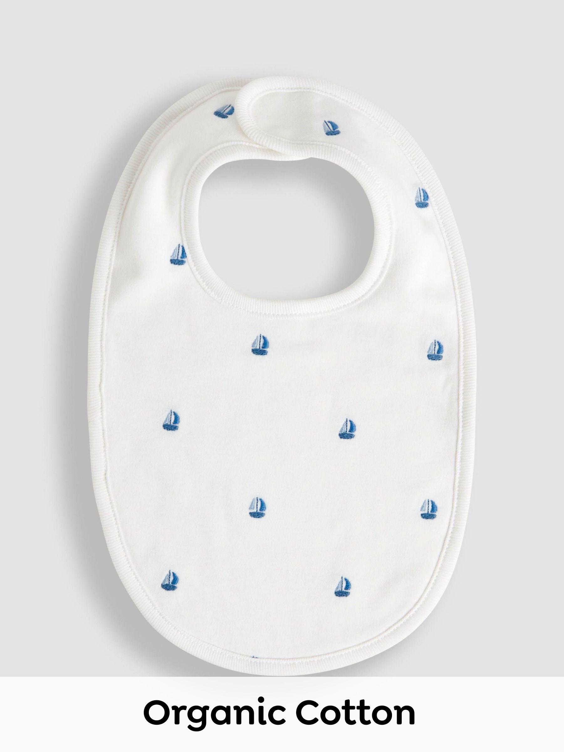 Blue Organic Cotton Boat Bib (AM3617) | £6