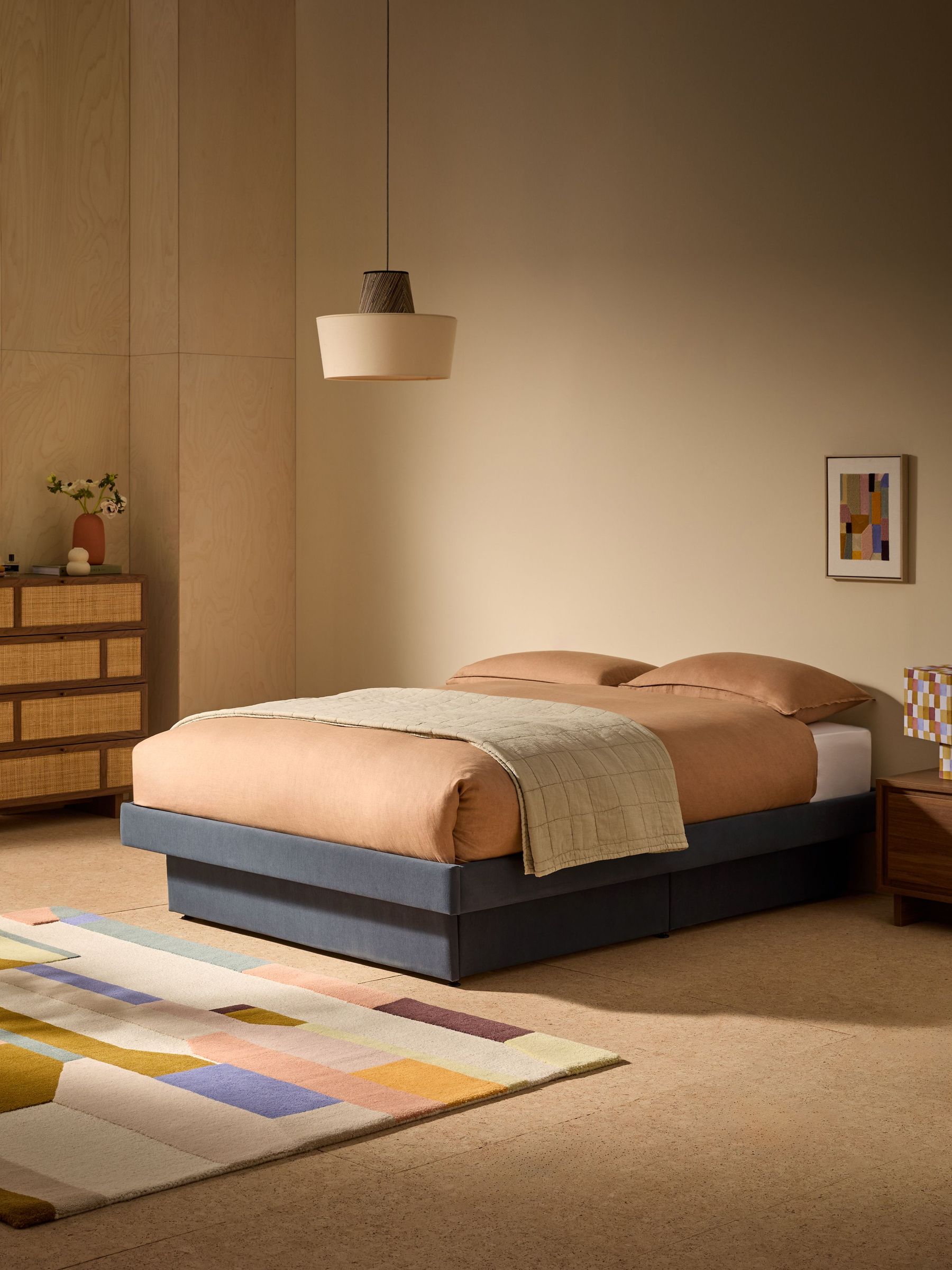Robyn Platform Storage Bed in Navy (AM5627) | £499 - £579