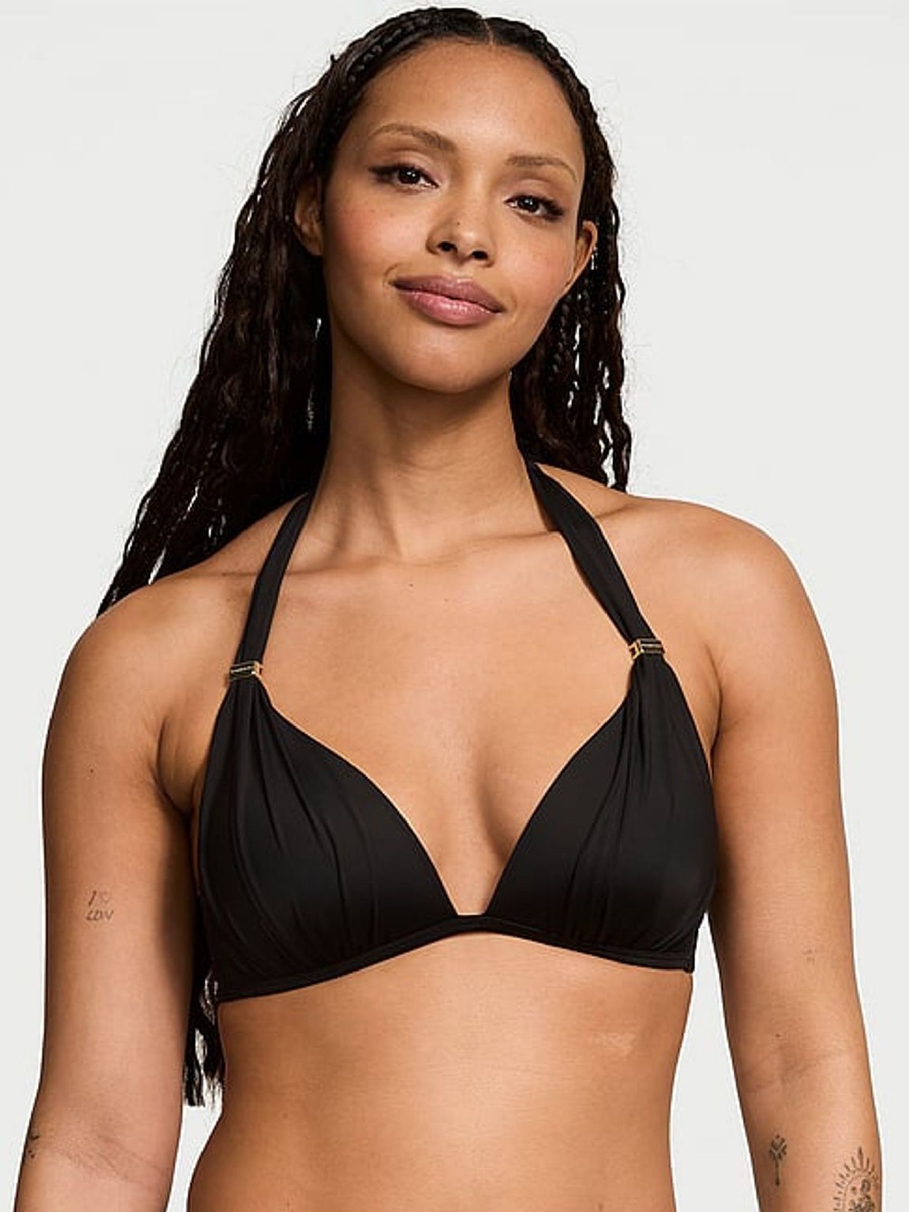Black Halter Push Up Bikini Top (AM6505) | £48