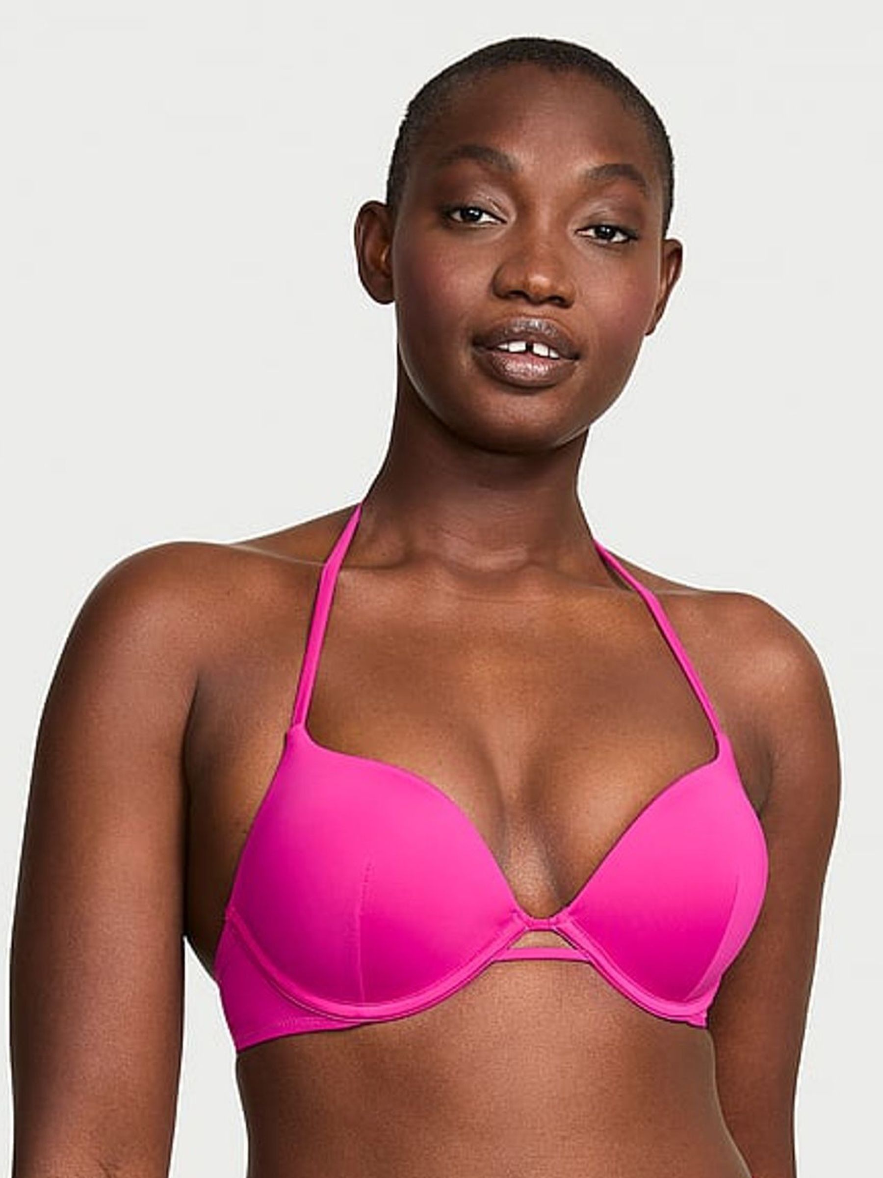 Berry Blush Pink Add 2 Cups Push Up Bikini Top (AM6512) | £58