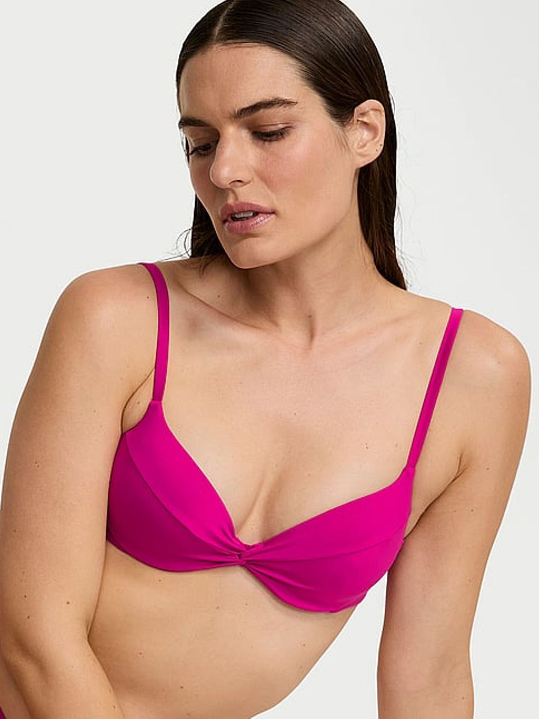 Berry Blush Pink Push Up Bikini Top (AM6513) | £48