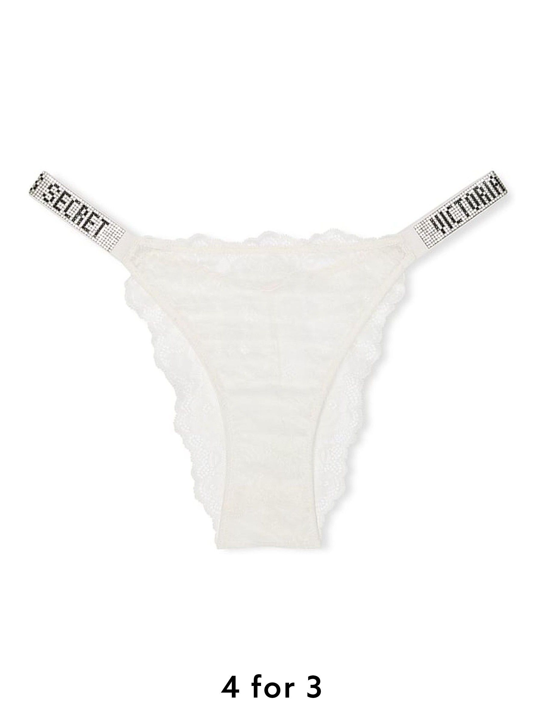 Coconut White Brazilian Shine Strap Knickers (AM6514) | £20
