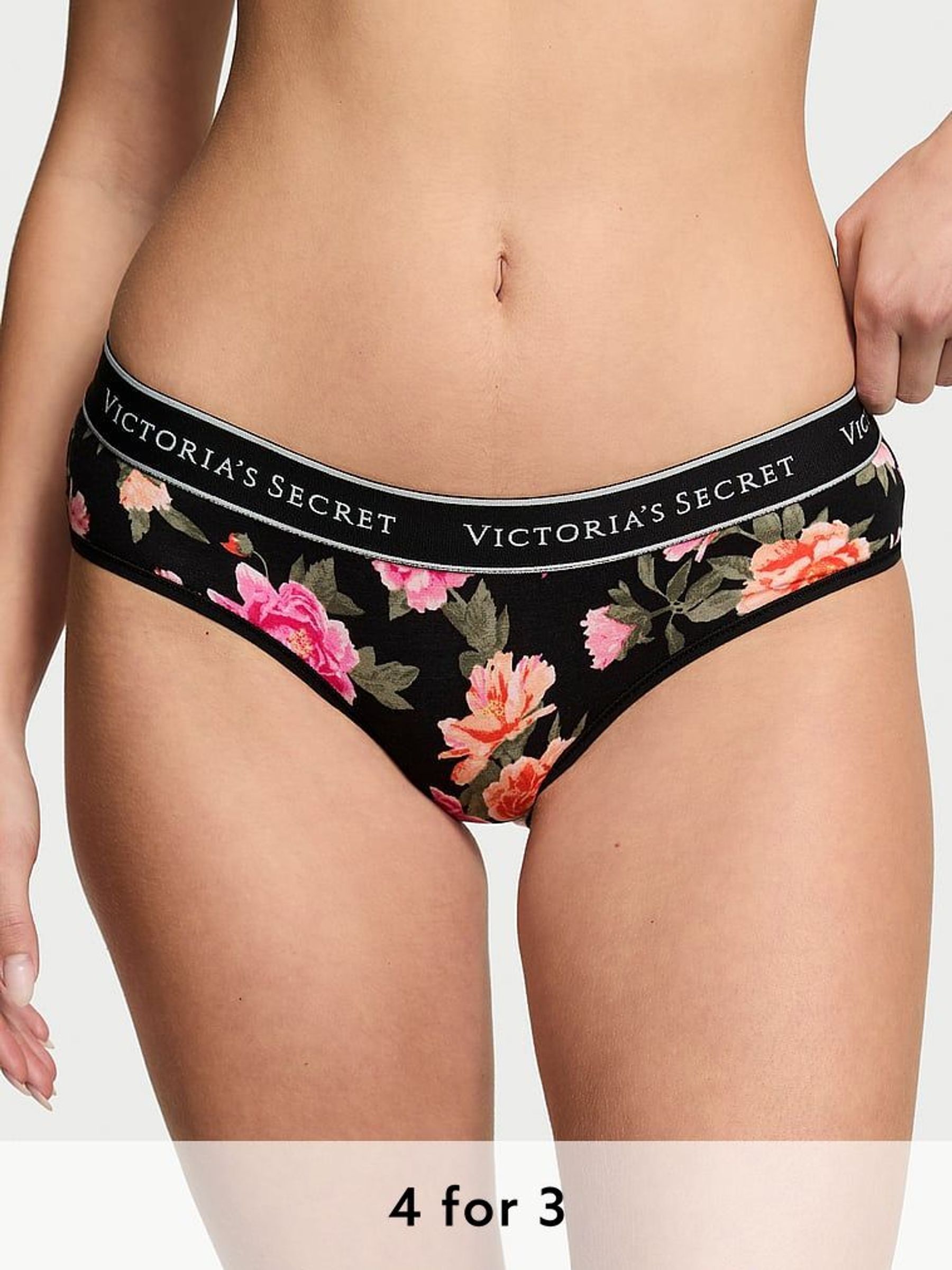 Black Floral Hipster Knickers (AM6519) | £9