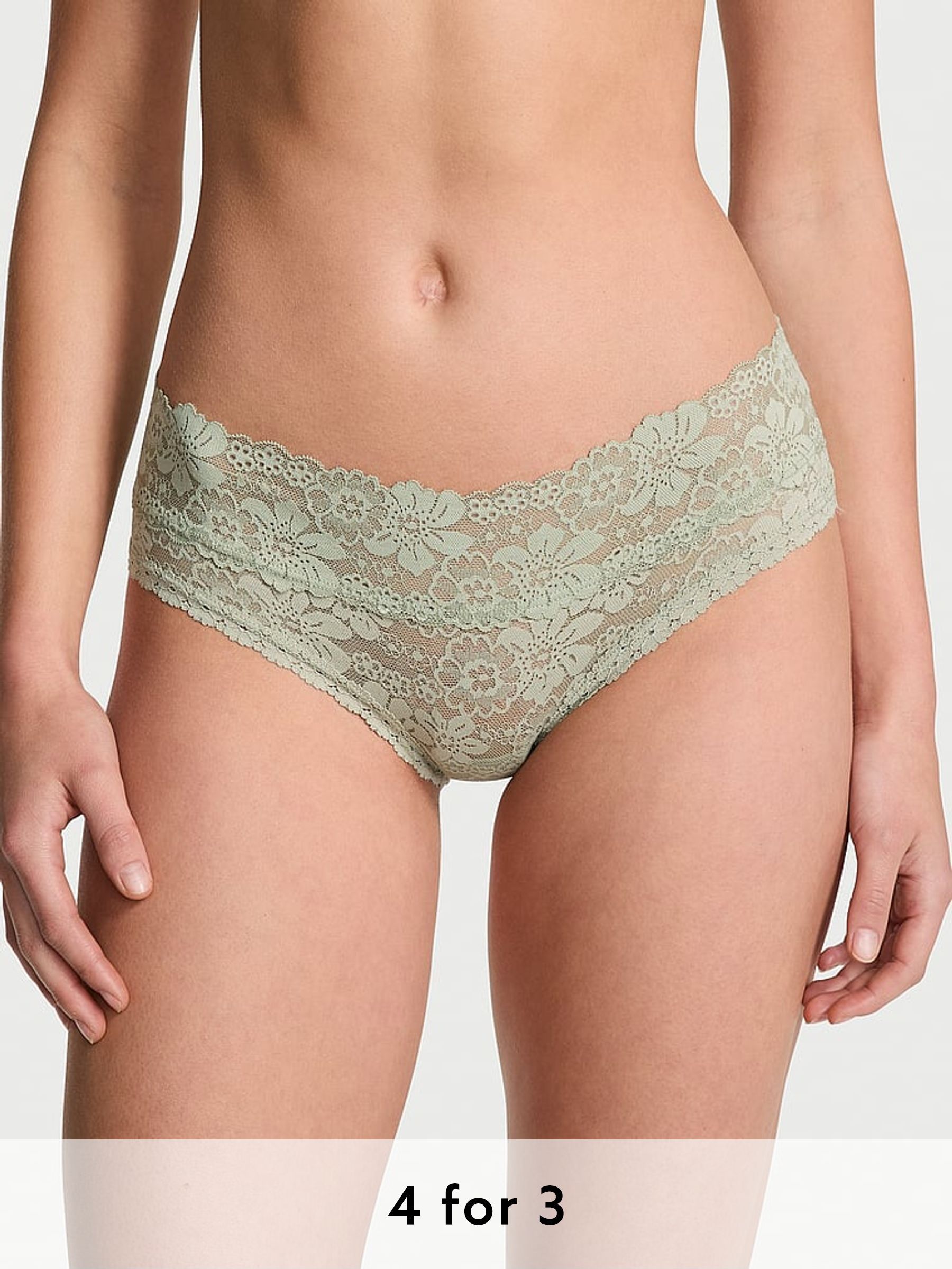Green Garden Hipster Floral Lace Knickers (AM6529) | £9