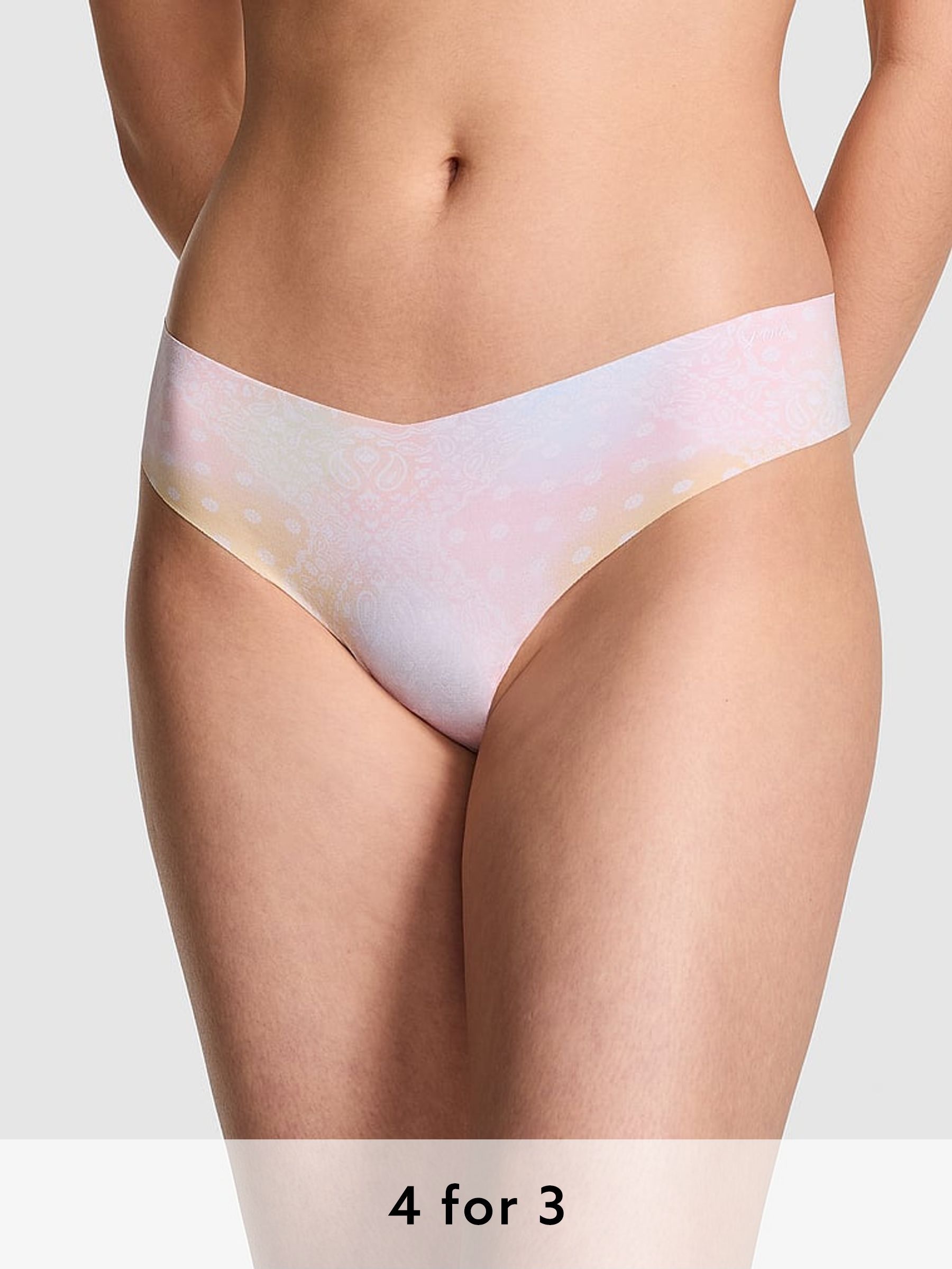 Pink Multi Bandana Thong Knickers (AM6550) | £9