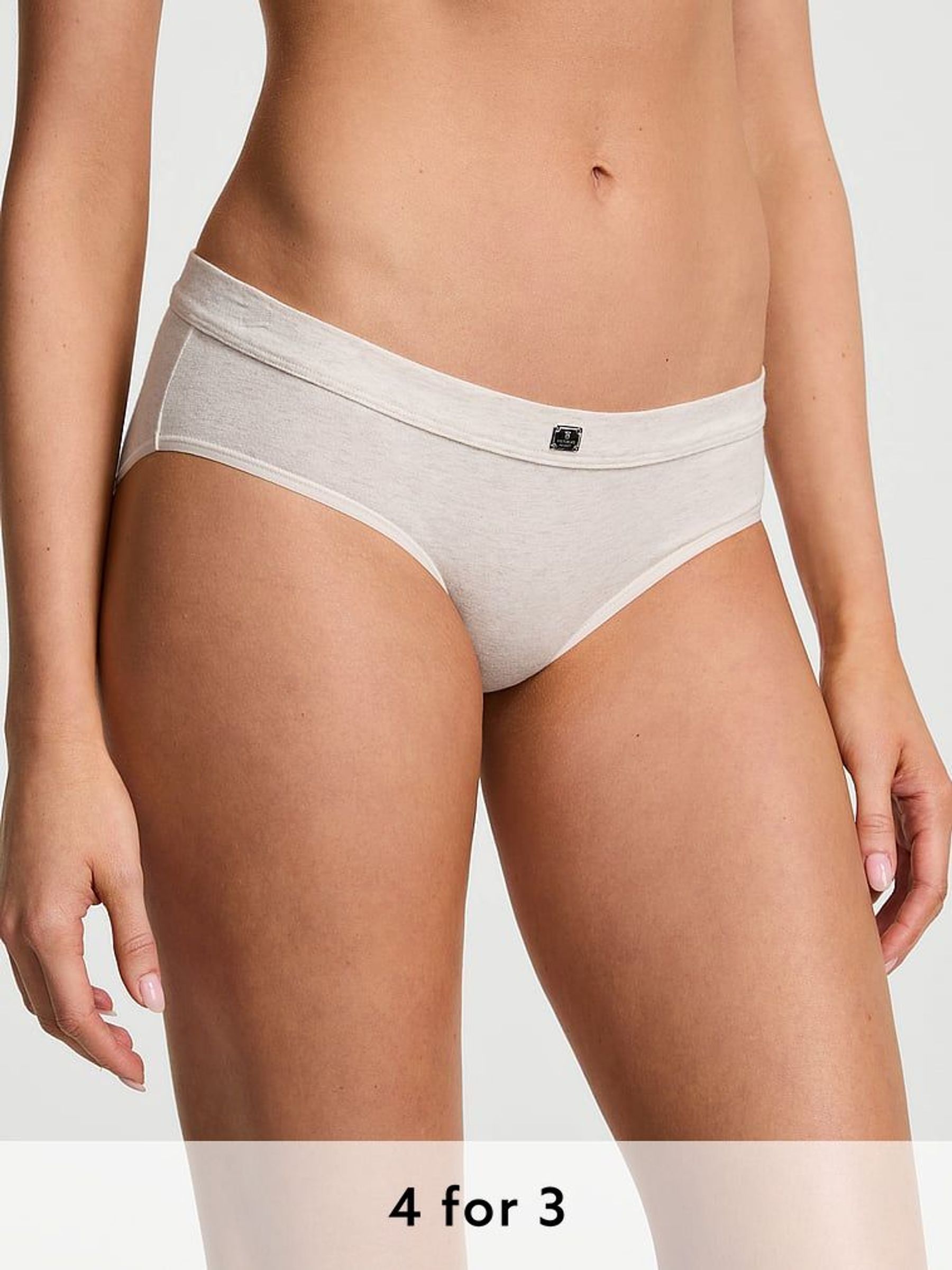 Nude Heather Hipster Cotton Logo Knickers (AM6800) | £9