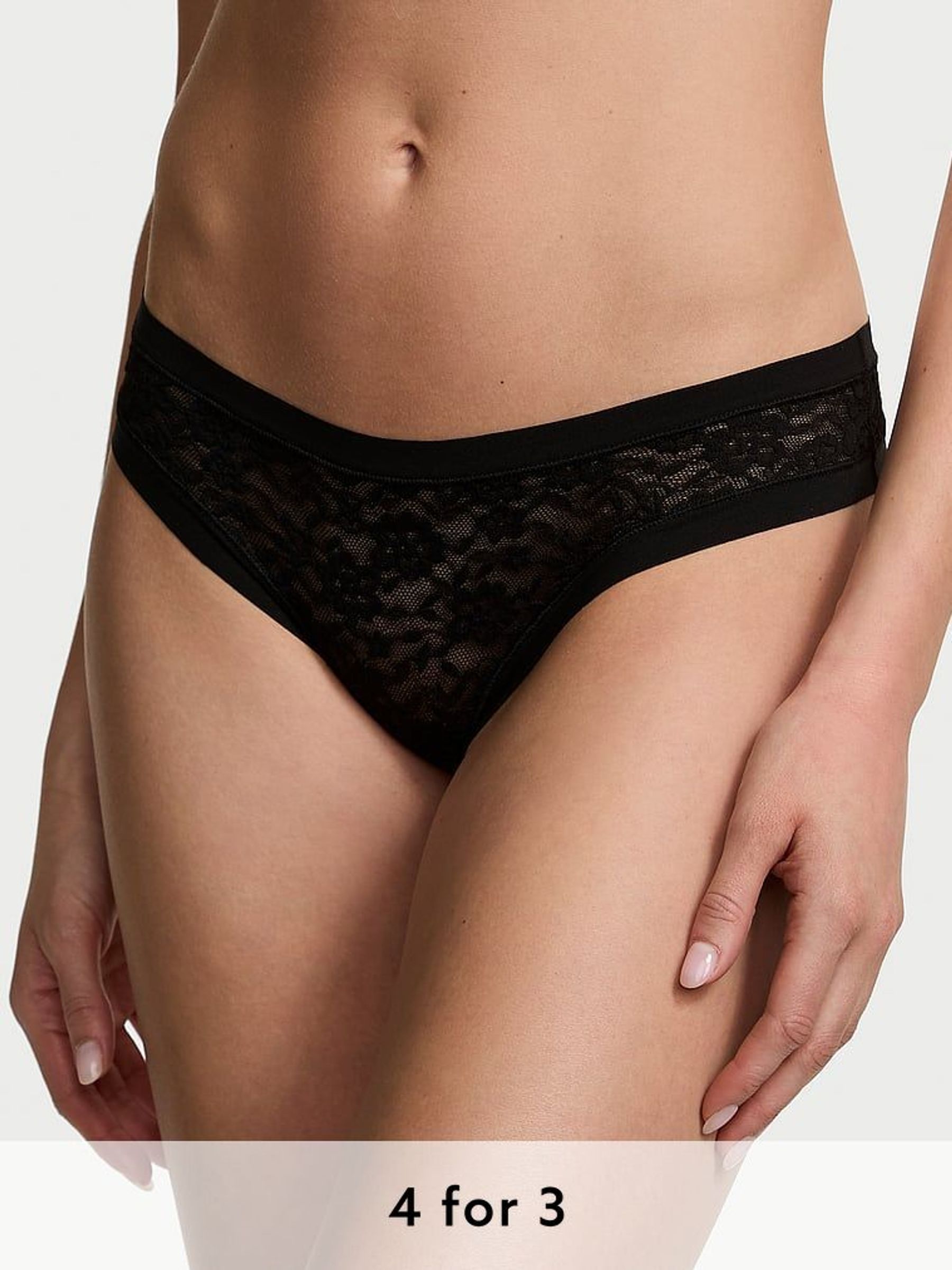 Black Thong Knickers (AM6810) | £9