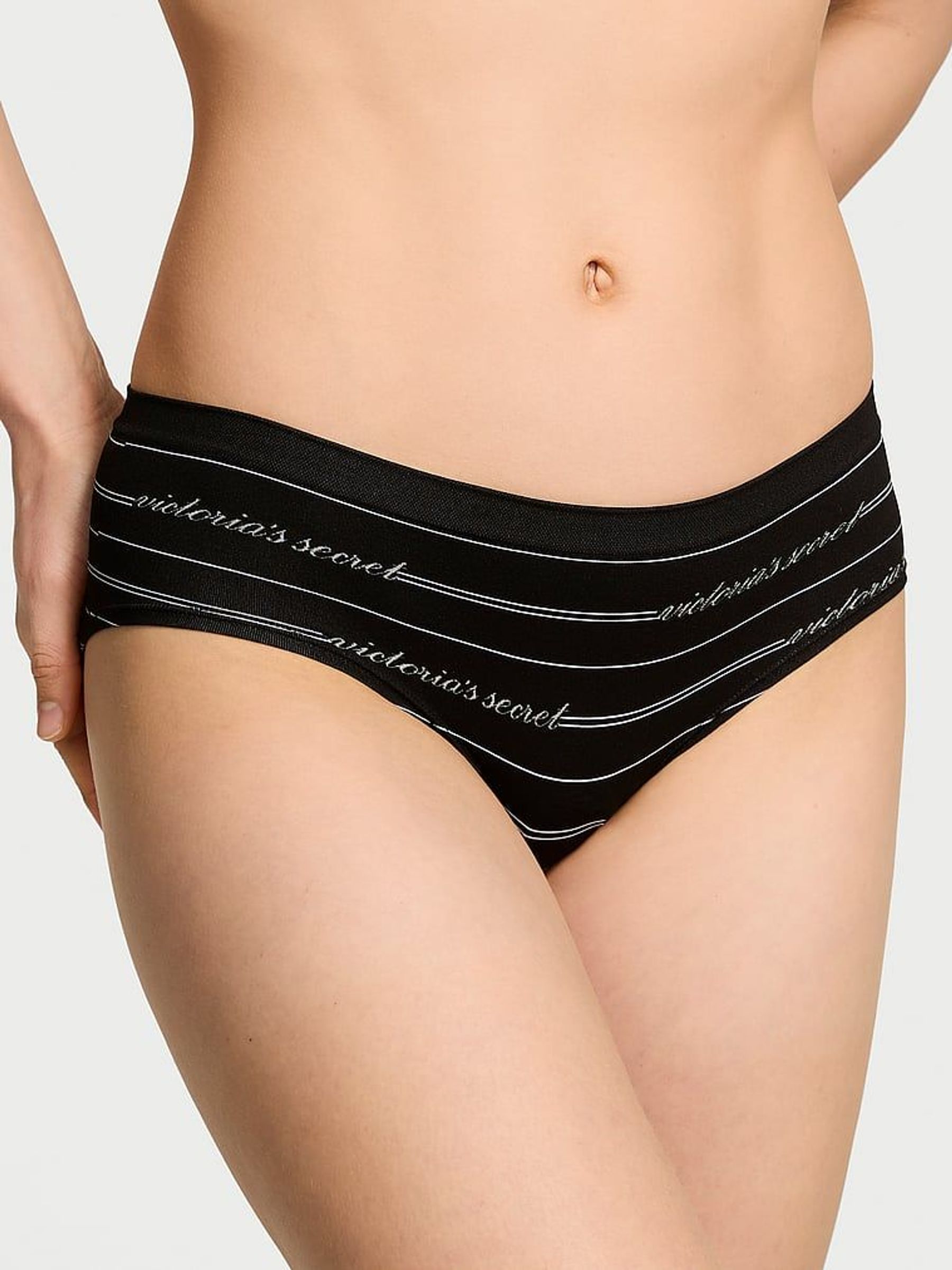 Black Logo Script Hipster Knickers (AM6832) | £9
