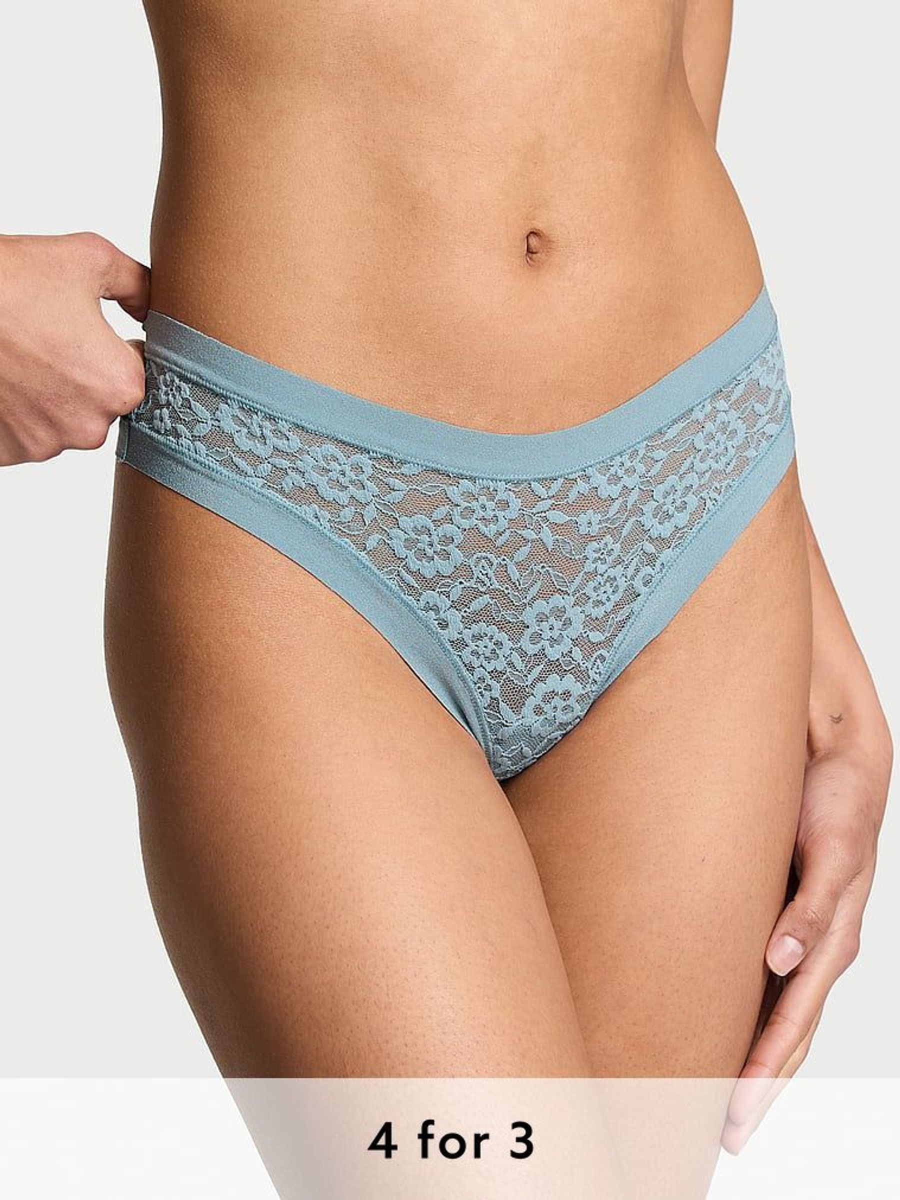 Jupiter Blue Thong Knickers (AM6840) | £9