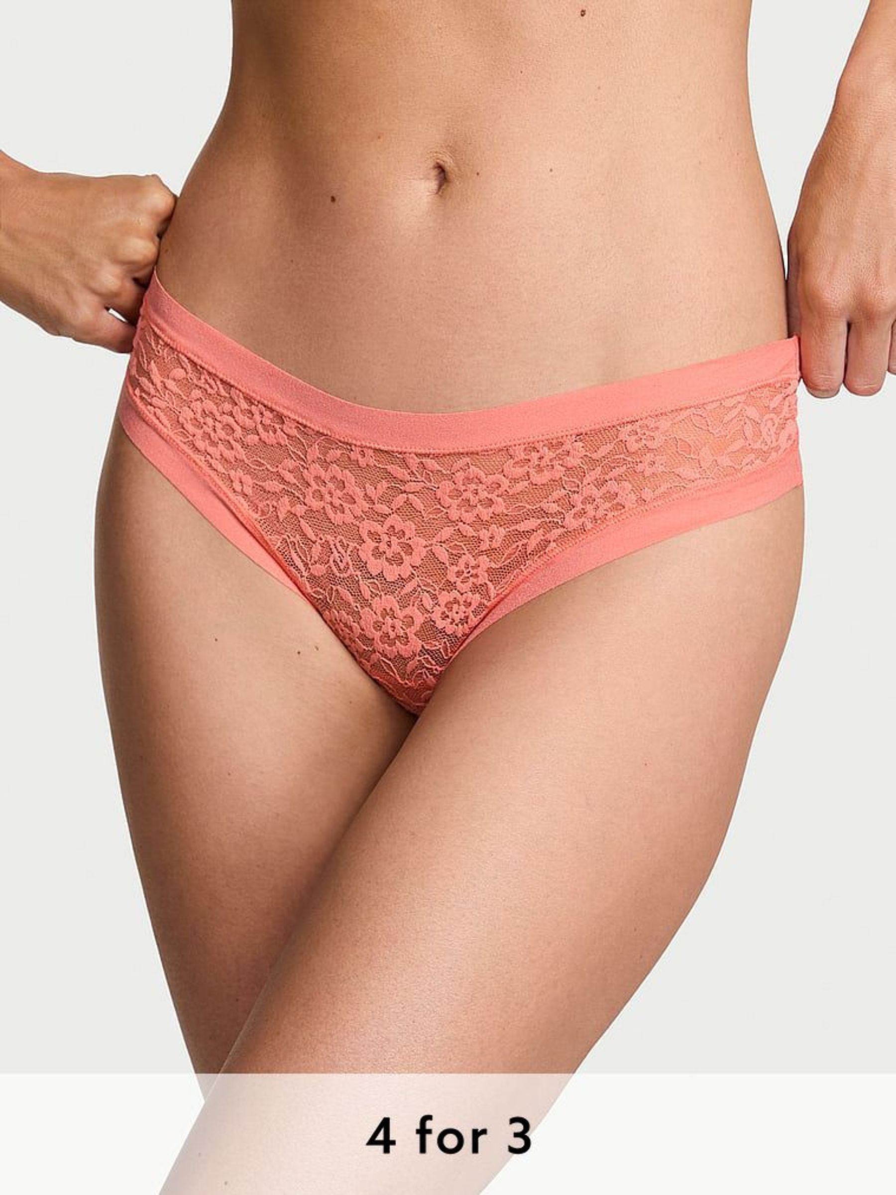Coral Ribbon Orange Thong Knickers (AM6850) | £9