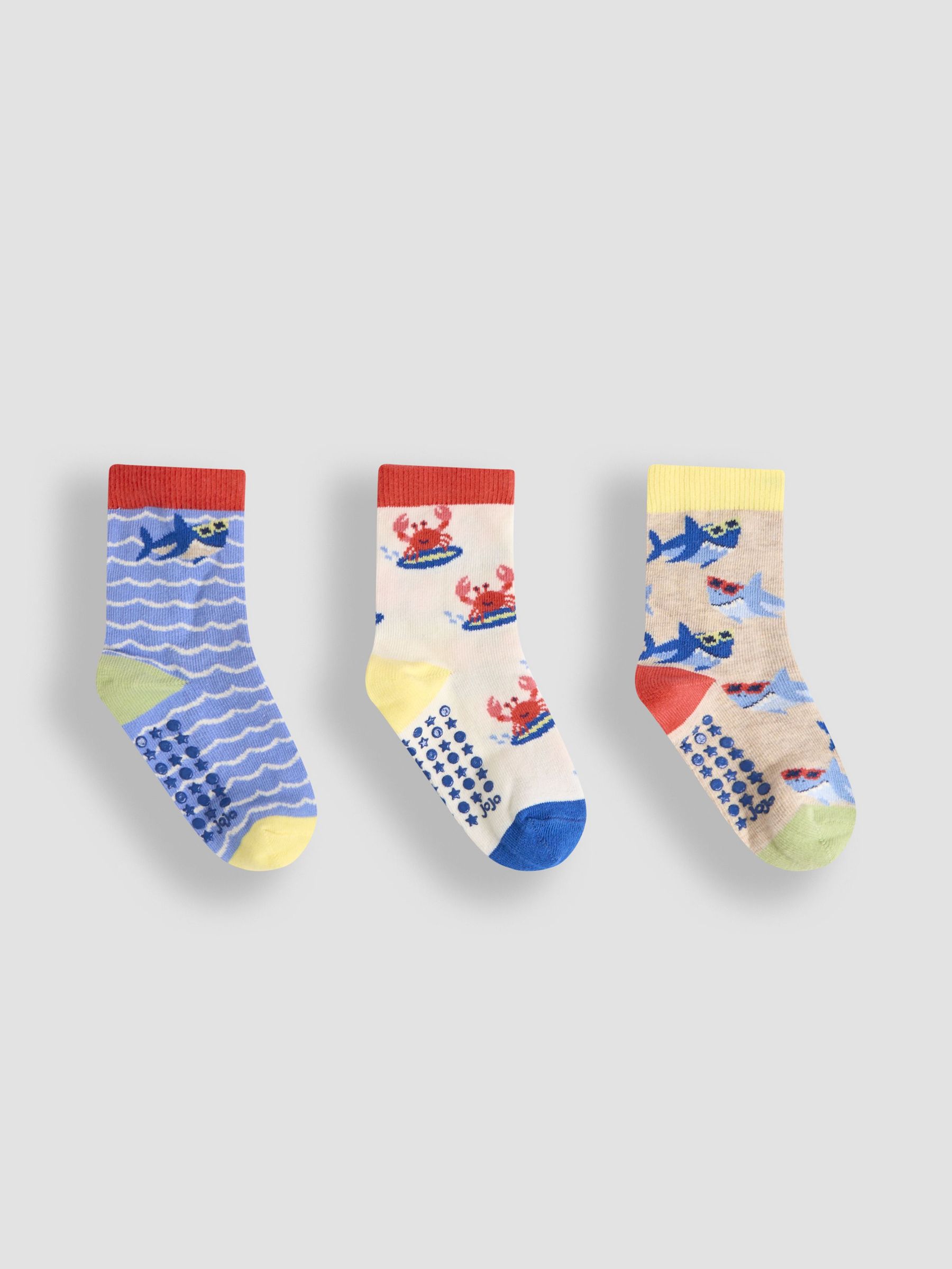 Blue 3-Pack Printed Socks (AM7717) | £9.50