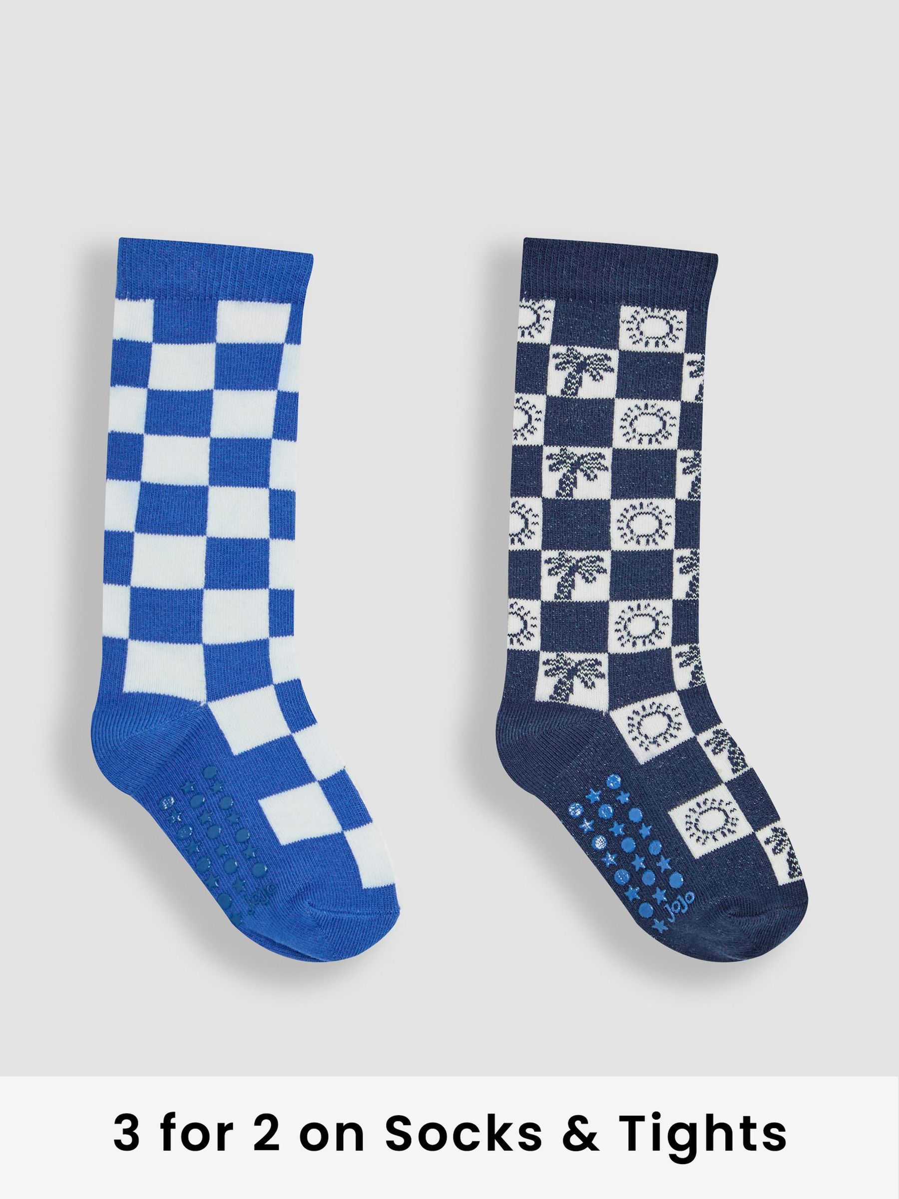 Check 2-Pack Checkerboard Socks (AM7727) | £9.50