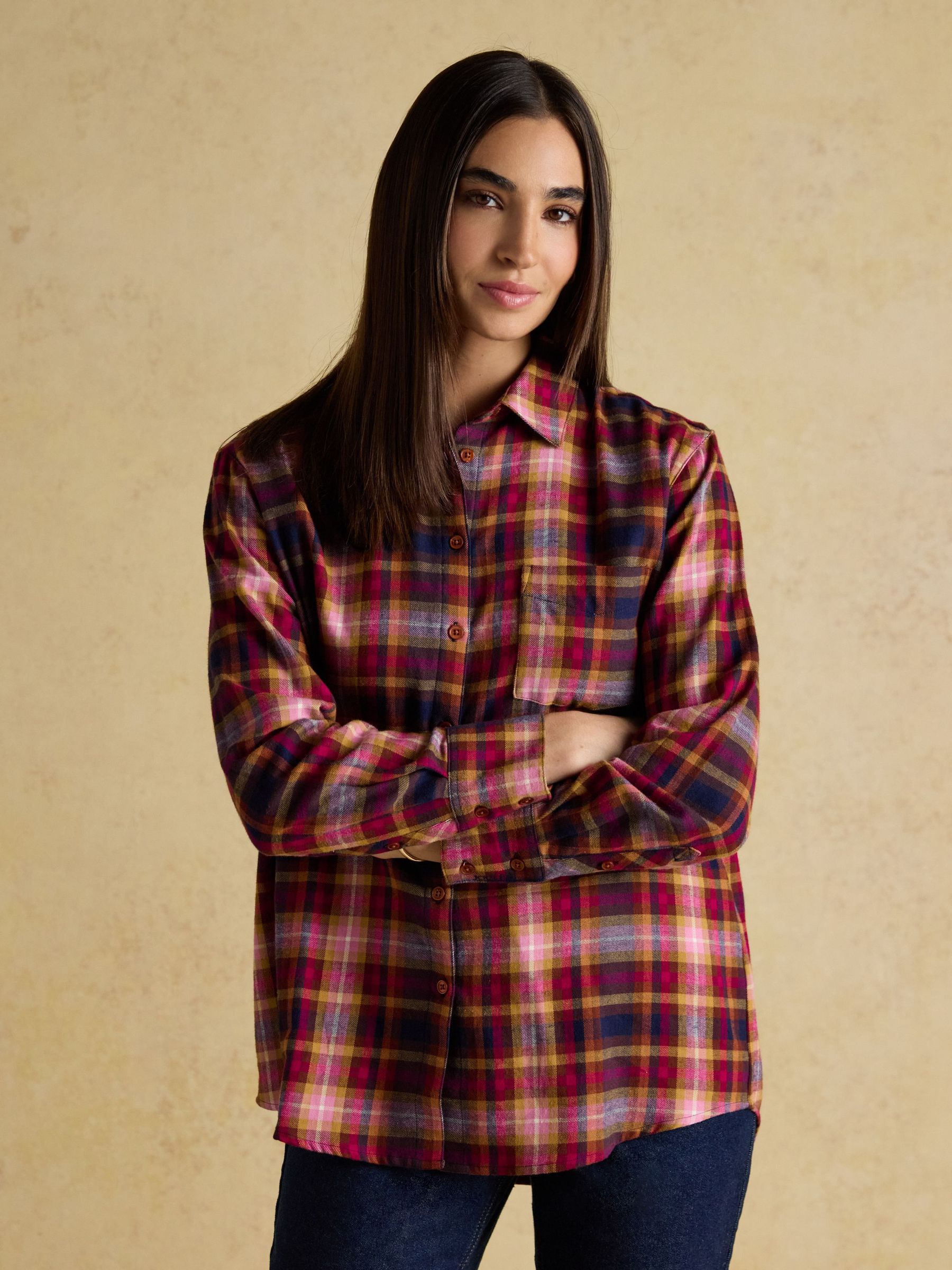 Lorena Red Check Brushed Cotton Shirt