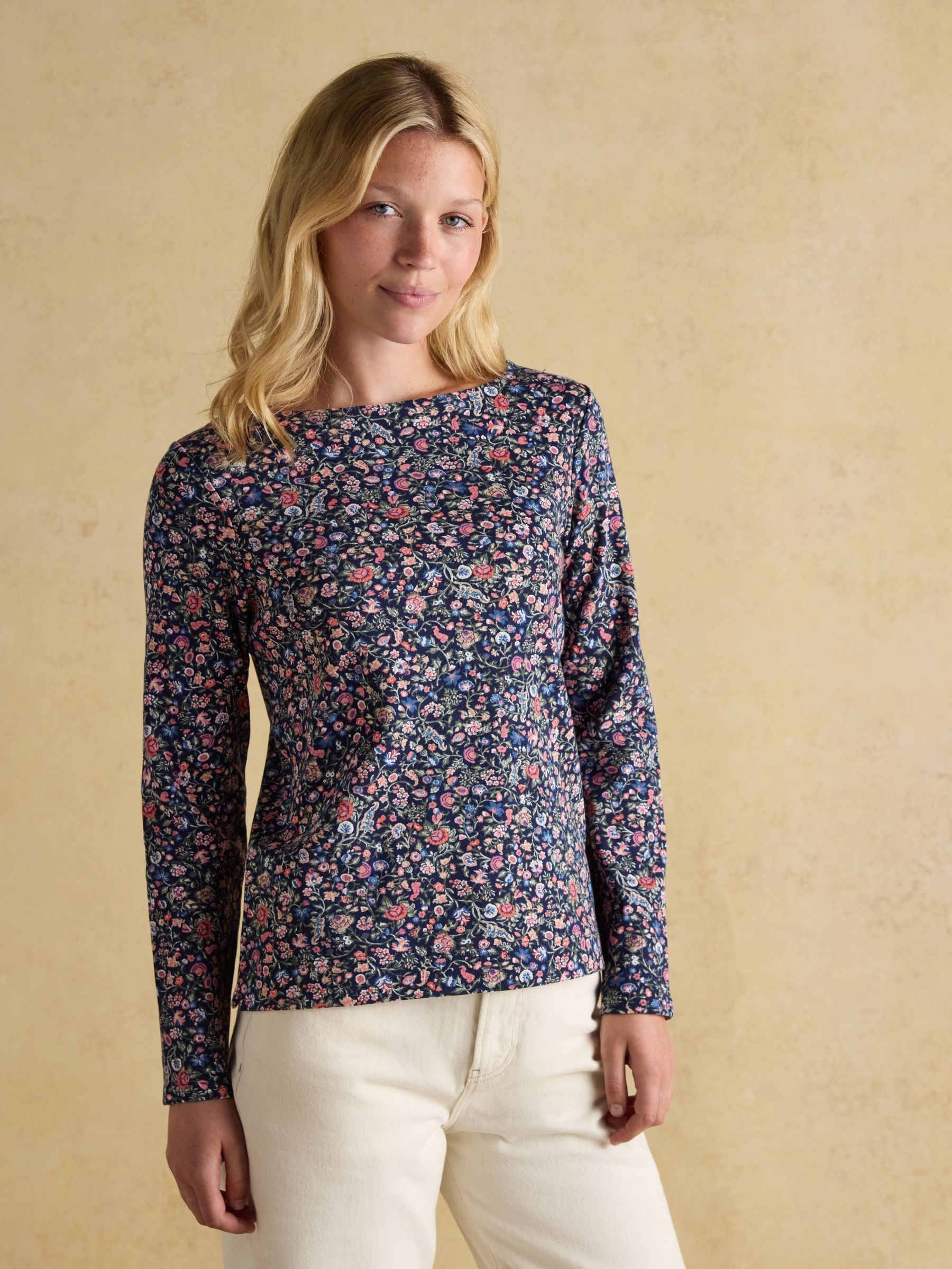 Harbour Multi Boat Neck Printed Top (AM8415) | £35