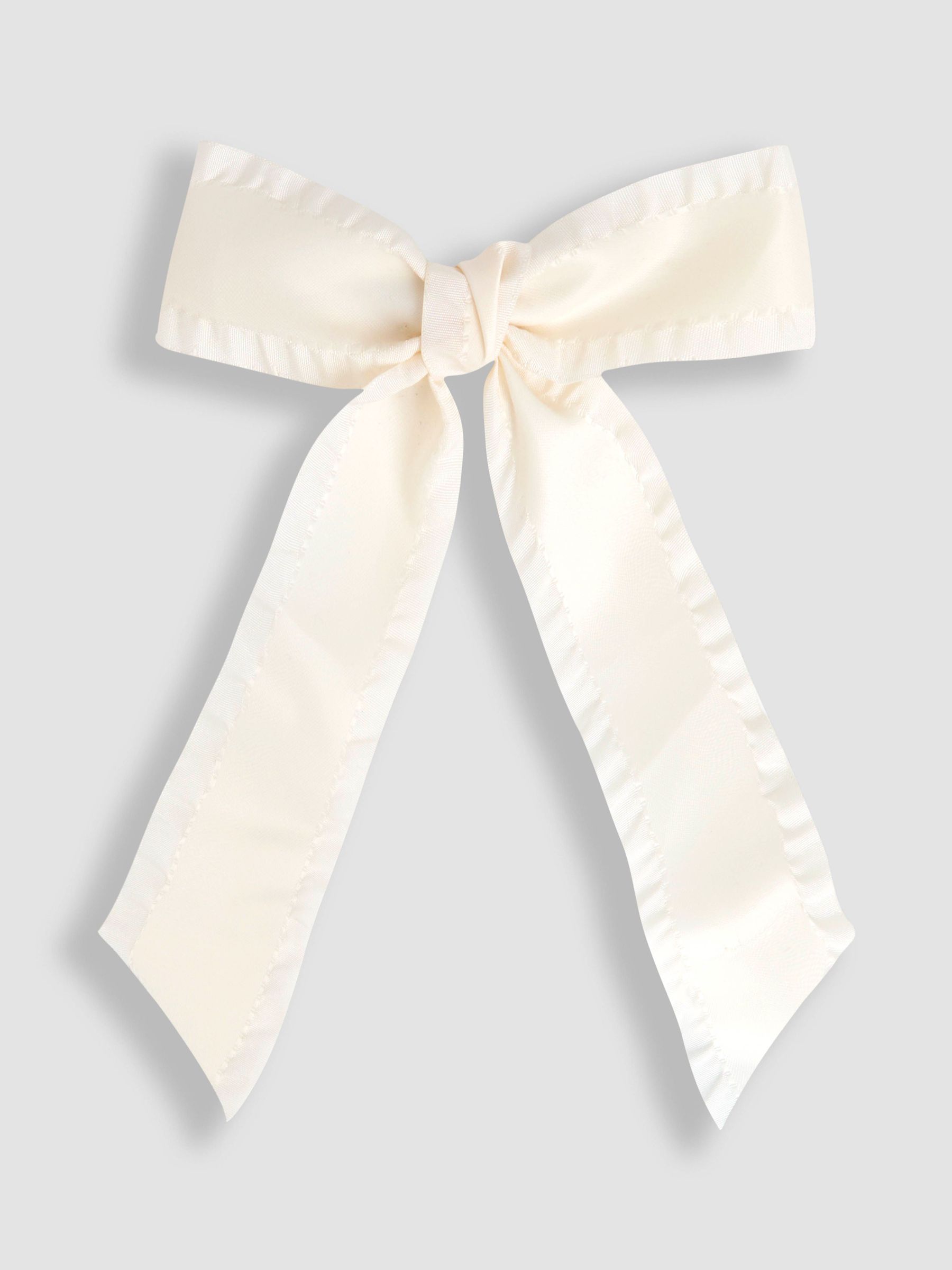 Cream Ruffle Bow Clip (AM9035) | £8.50