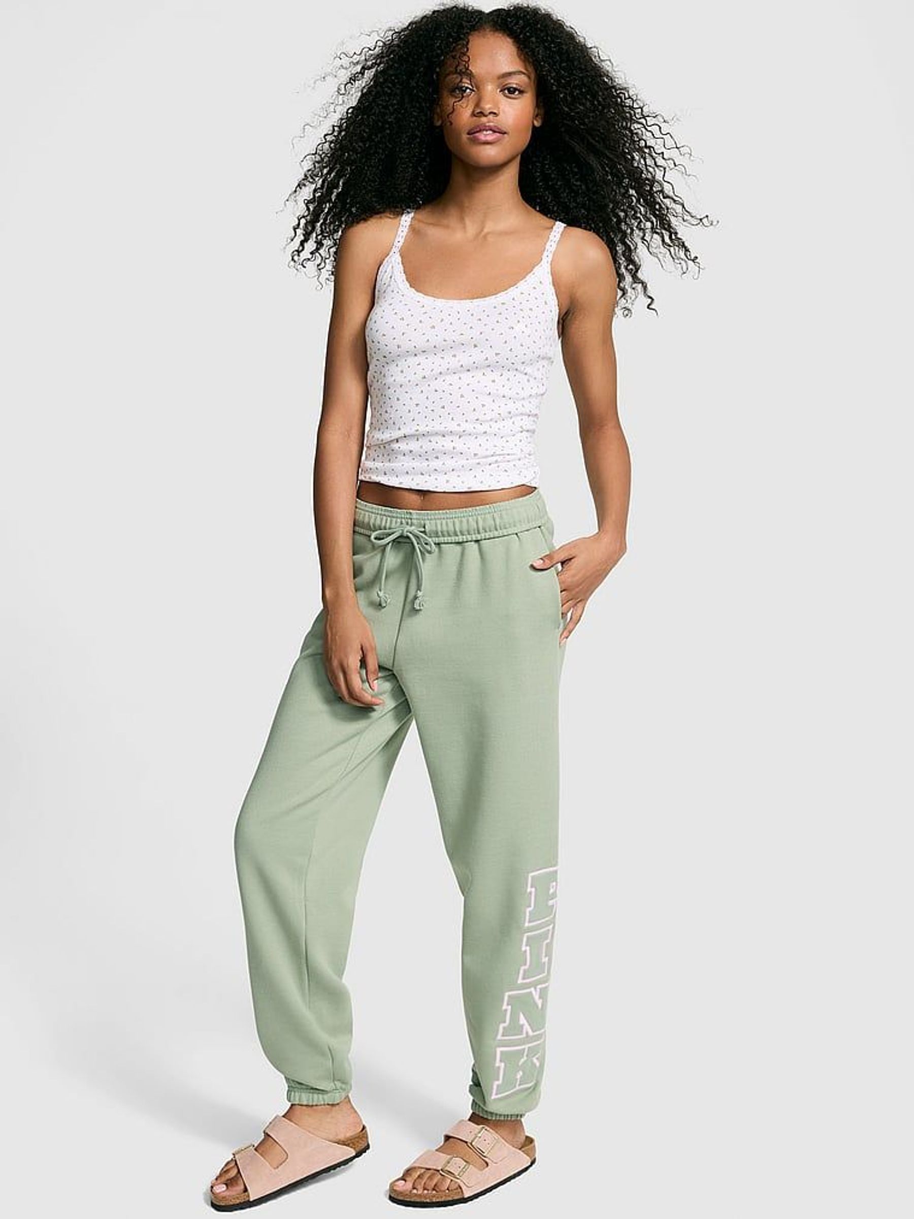 Green Garden Cuffed Joggers (AM9472) | £55