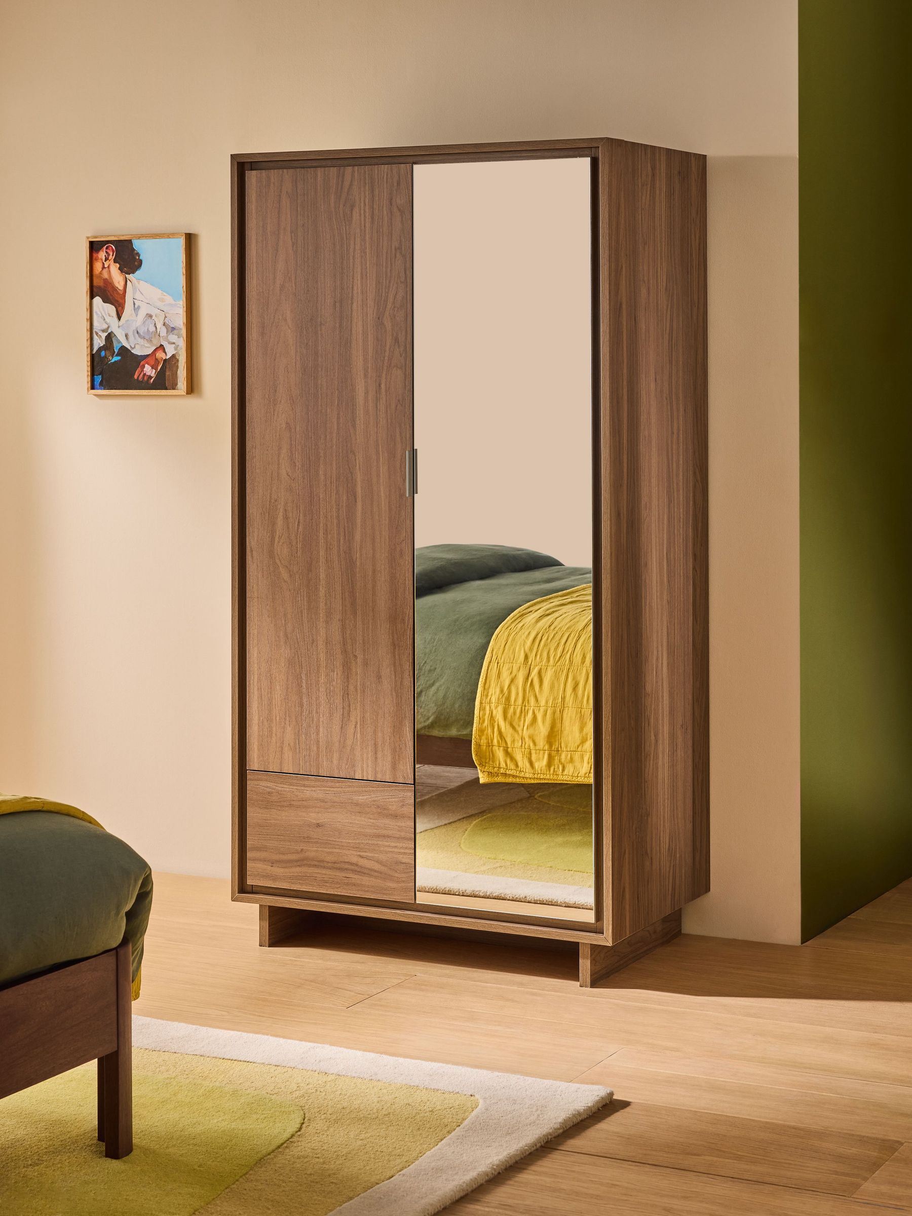 Dark Brown Kaci Mirror Double Wardrobe (AN2147) | £699