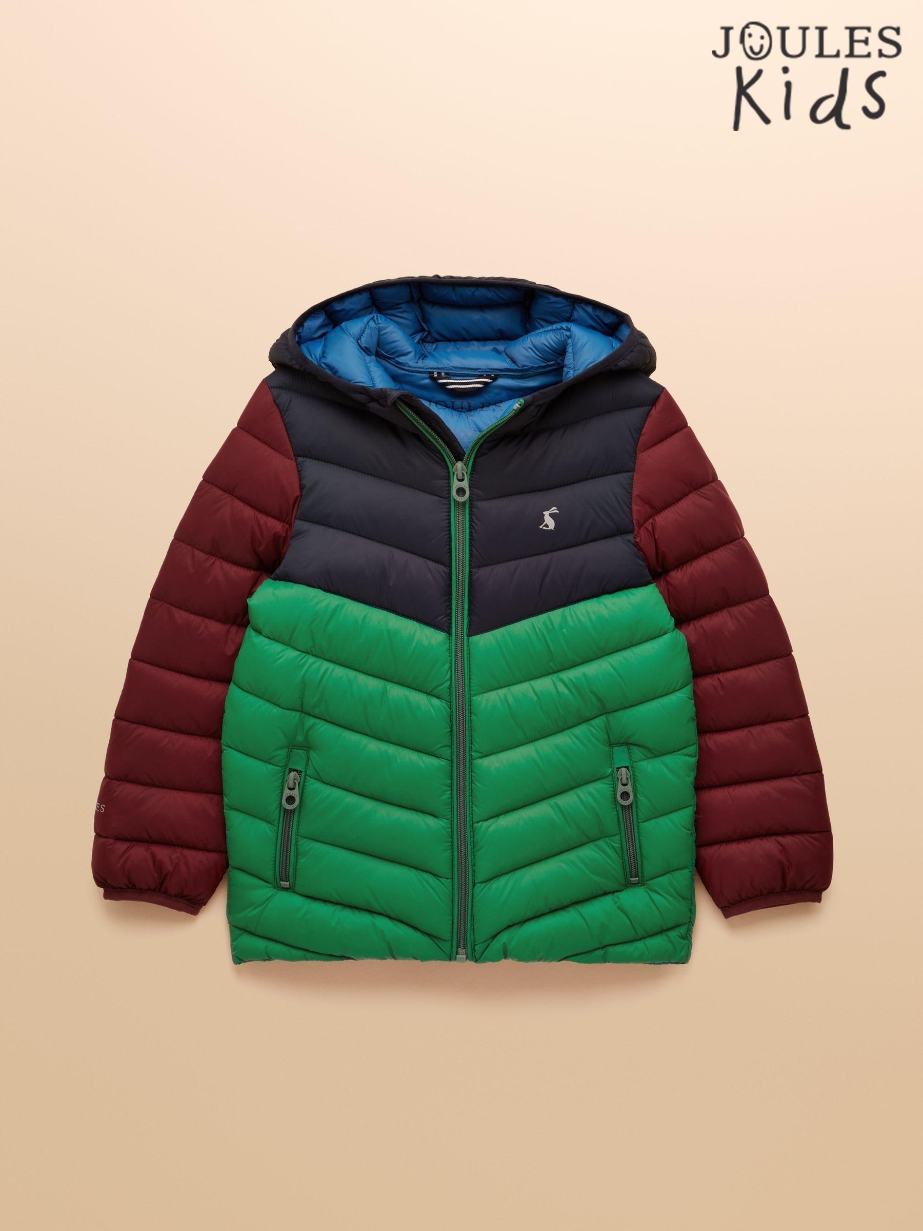 Kids' Cairn Navy Colourblock Showerproof Padded Coat (AN2546) | £34 - £40