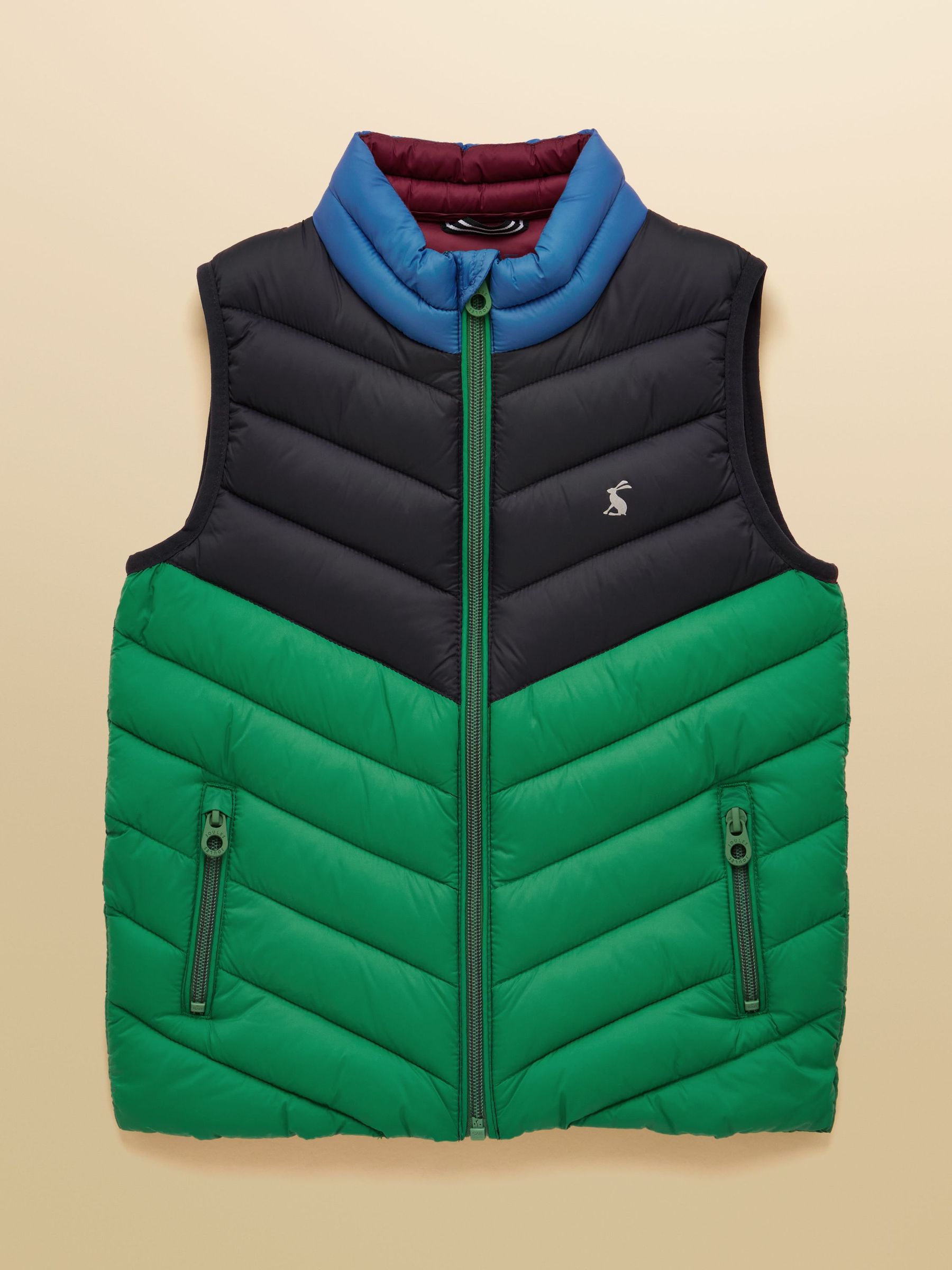 Kids' Crofton Gilet Blue and Green Hotchpotch Showerproof Padded Gilet (AN2554) | £17 - £21