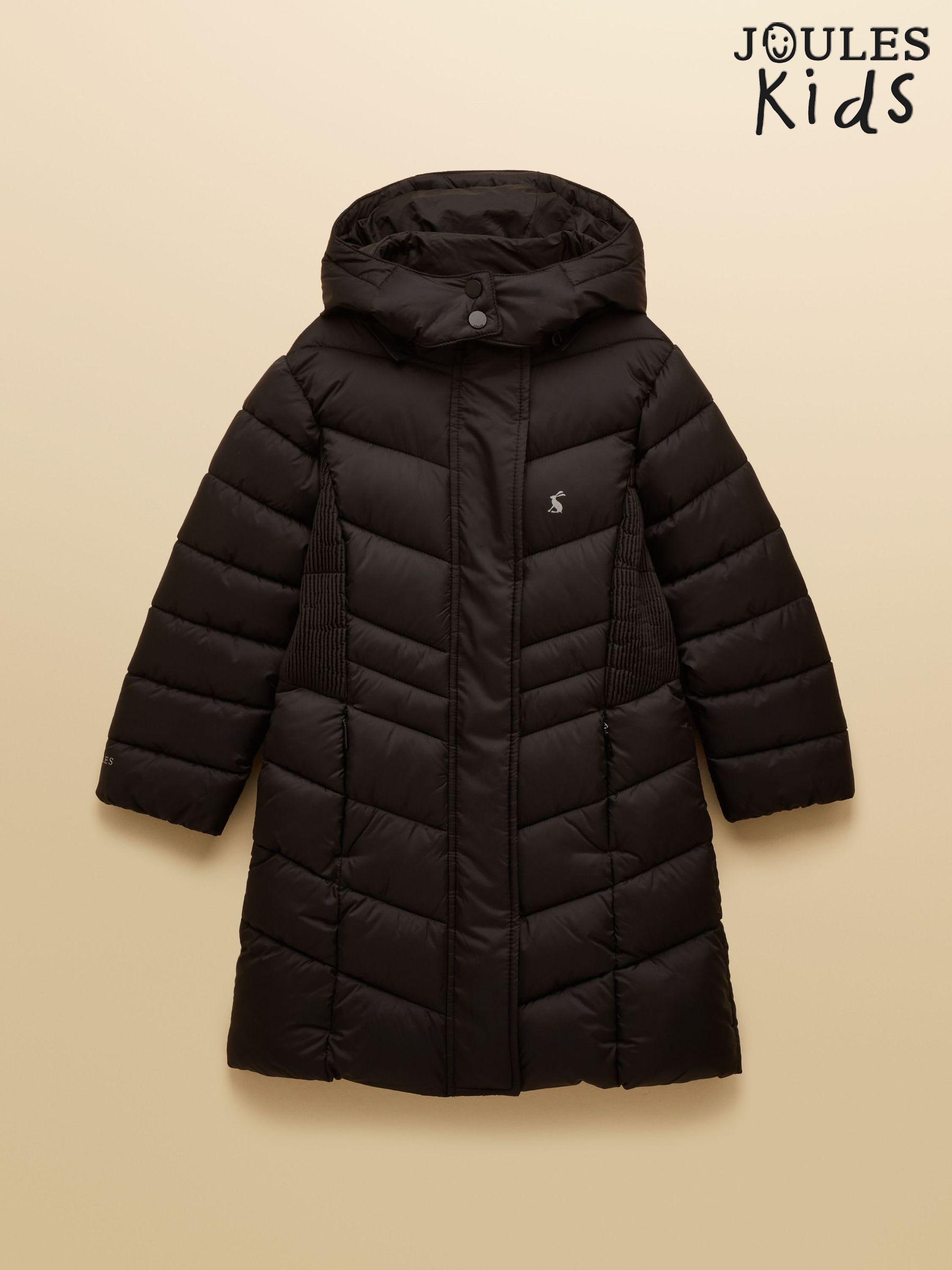 Girls' Pembury Black Showerproof Padded Coat