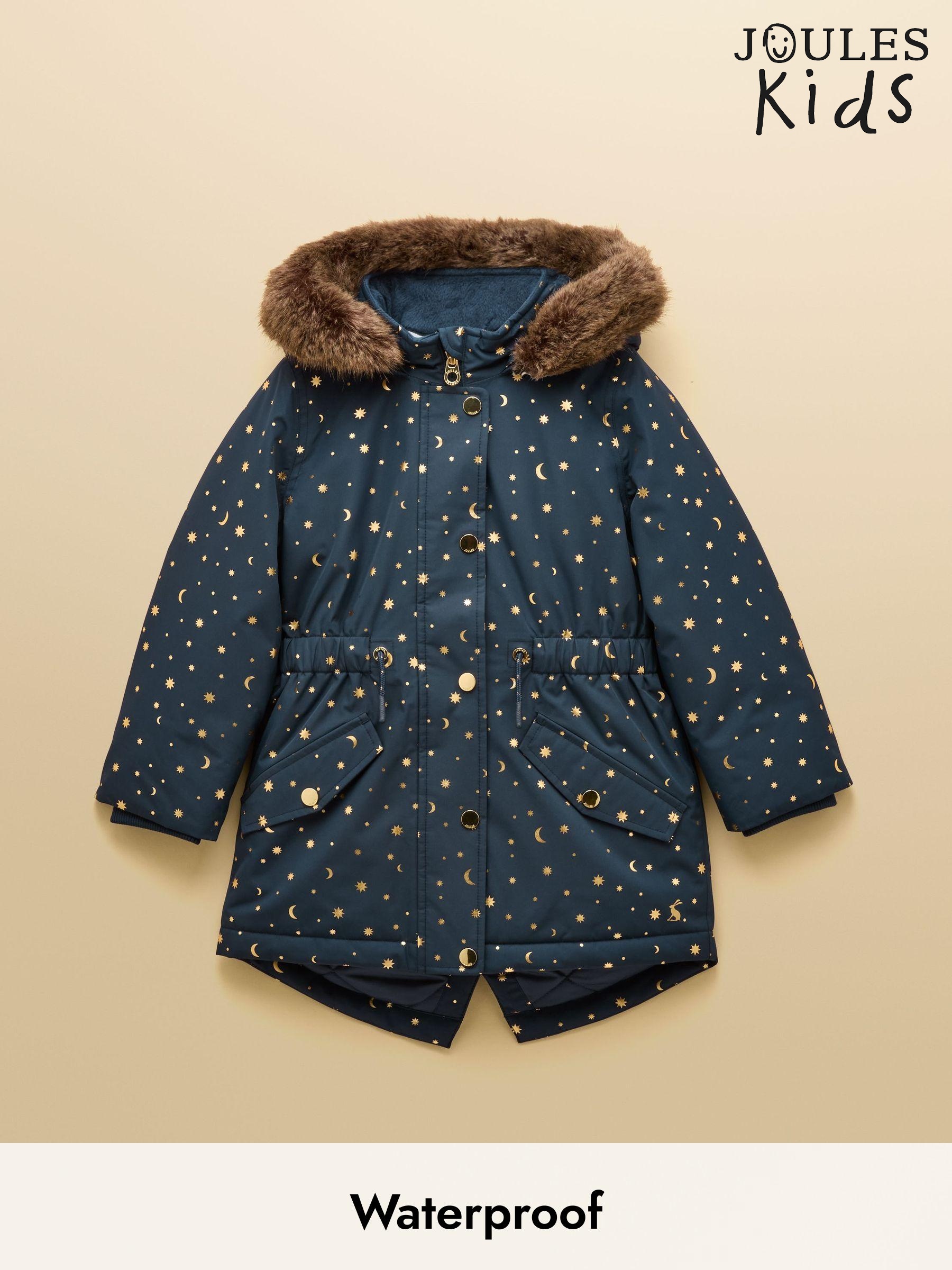 Girls' Alix Navy Blue Waterproof Parka Coat (AN2914) | £64 - £69