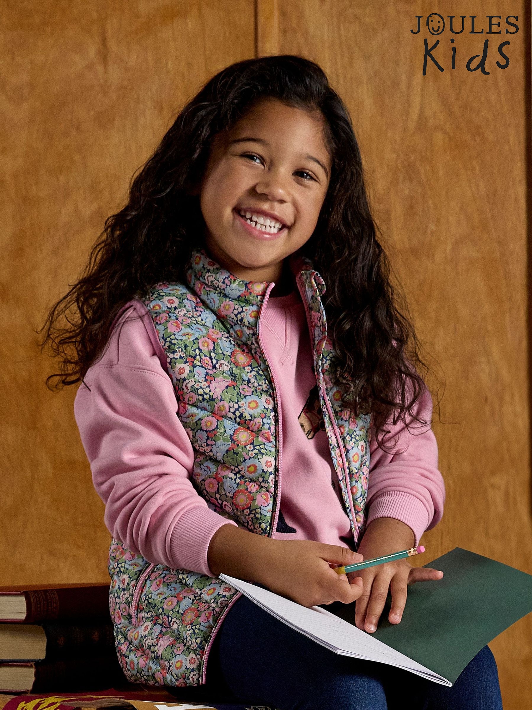 Girls' Crofton Multi Floral Showerproof Padded Gilet (AN2918) | £29 - £35