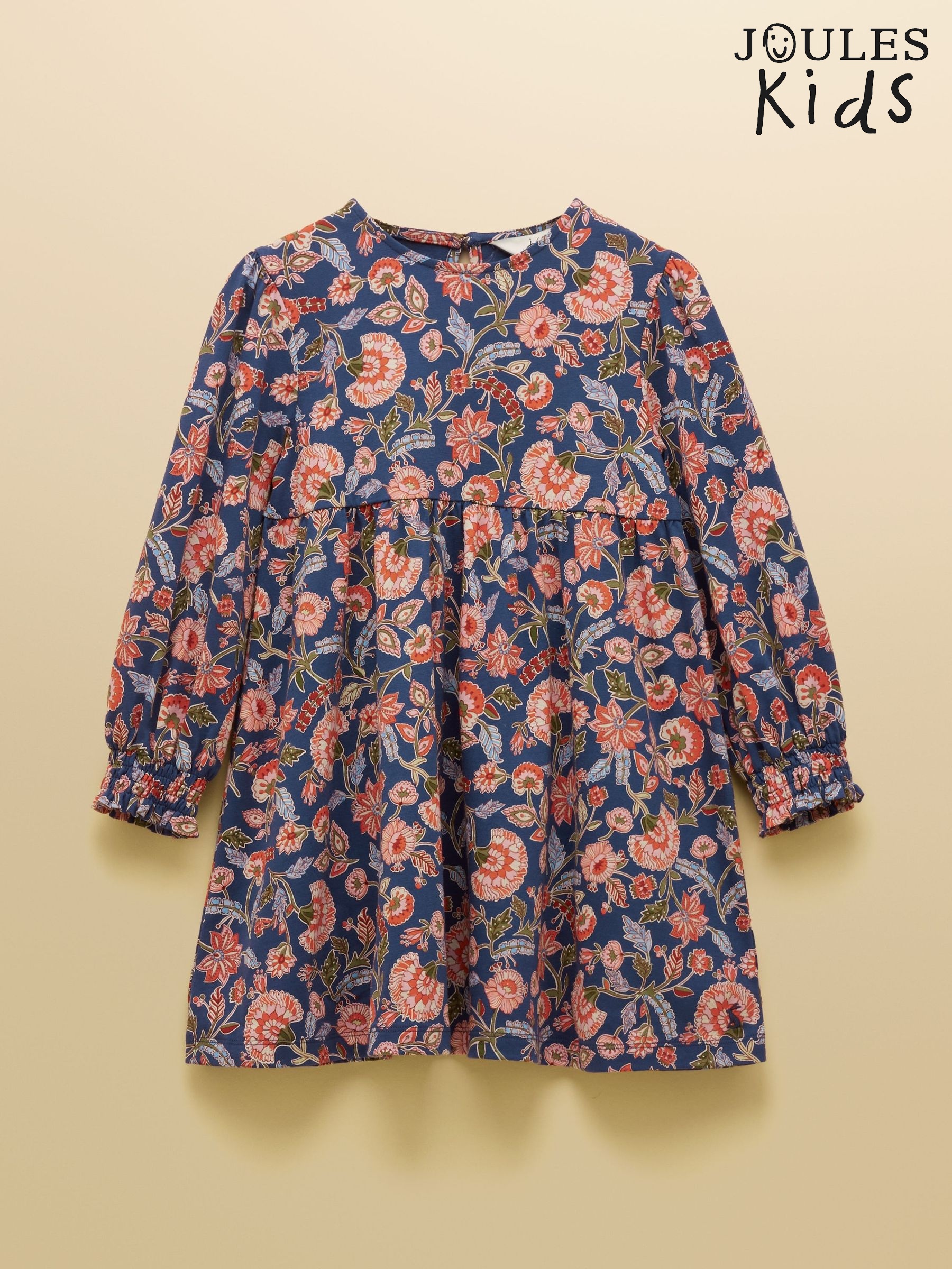 Girls' Hampton Multi Floral Long Sleeve Jersey Dress (AN2935) | £13 - £16