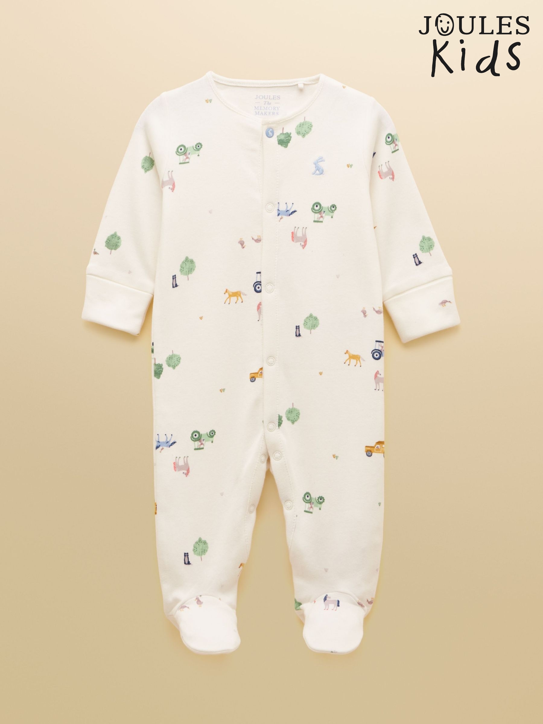 Razamataz Cream Cotton Babygrow (AN2958) | £16