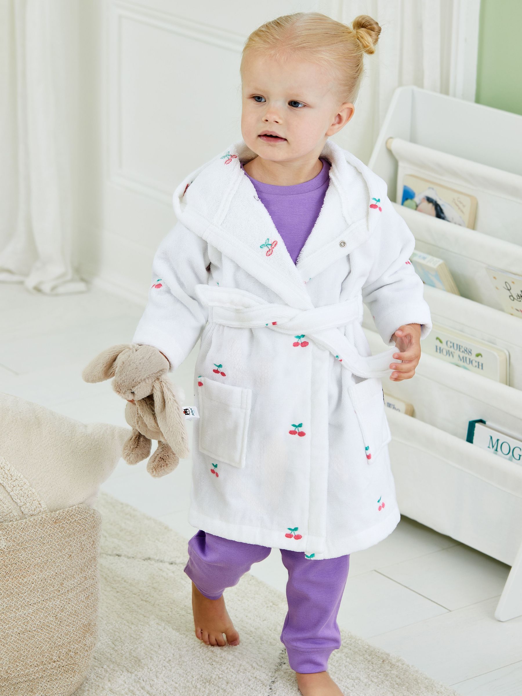 White Cherry Personalised Towelling Robe (AN4630) | £35.50