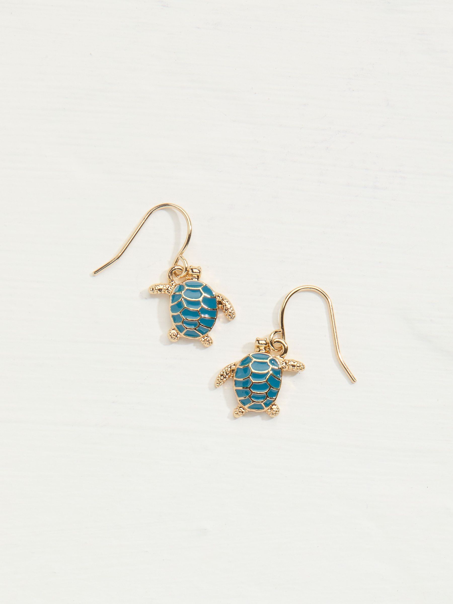 Teal Blue Turtle Drop Earrings (AN6266) | £10.50