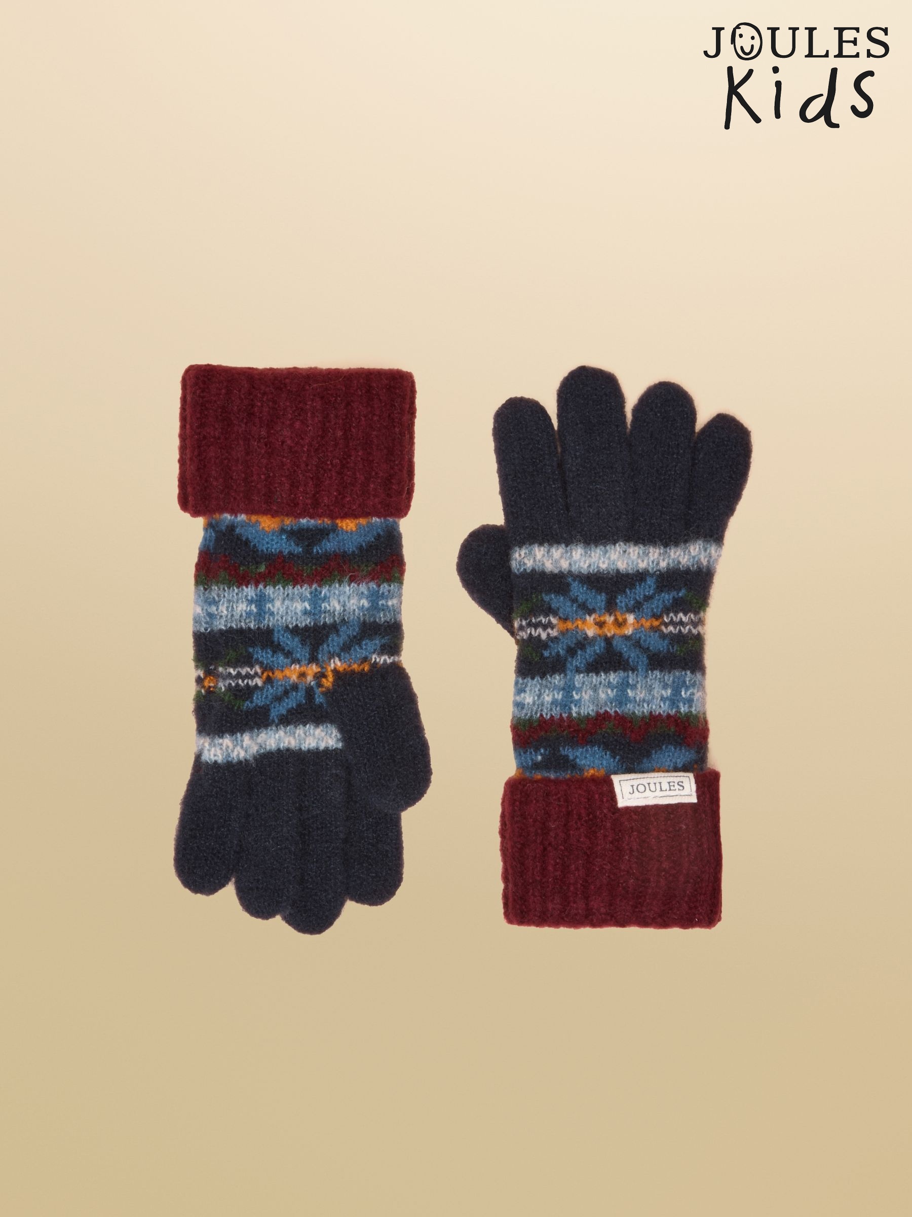 Kids' Riley Multi Navy Fair Isle Gloves (AN6469) | £12.95