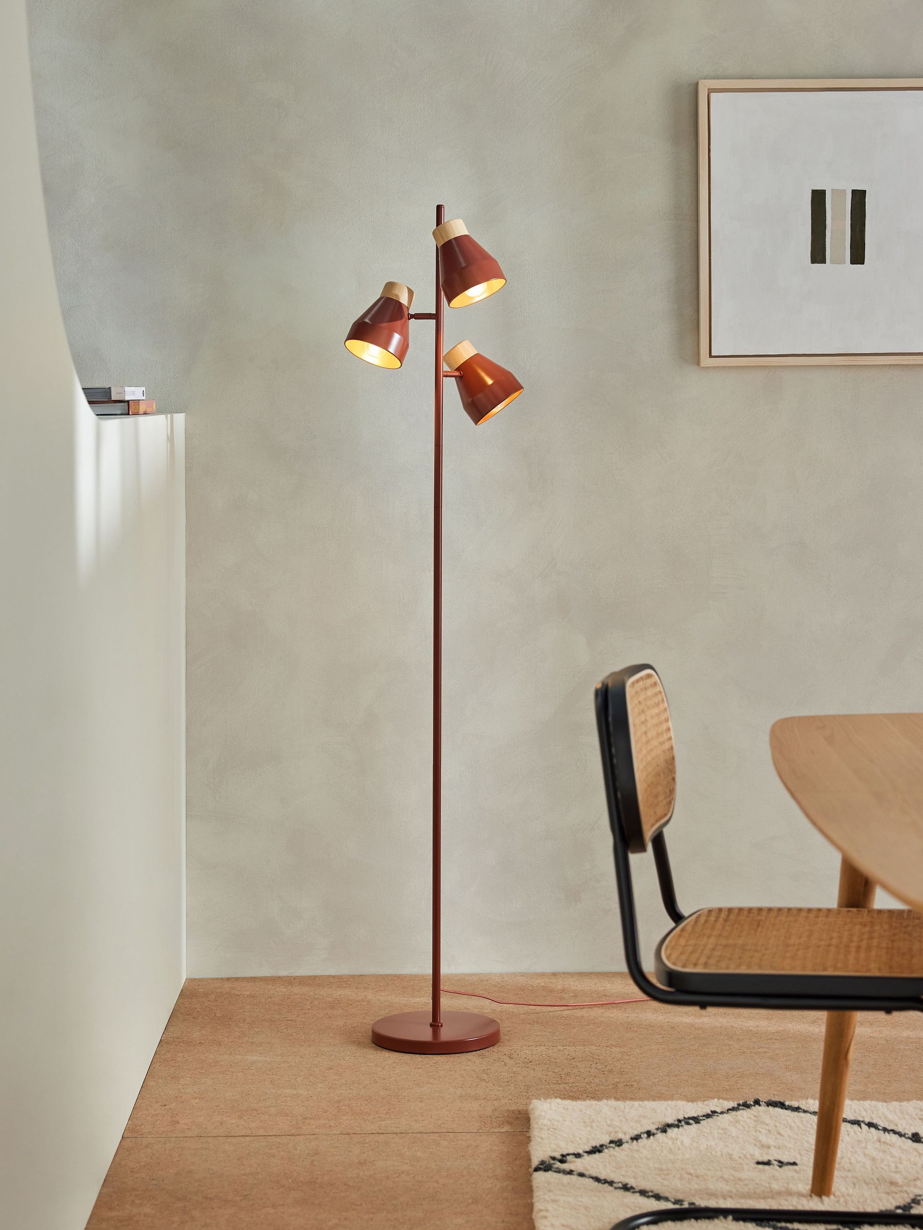 Albert Floor Lamp in Terracotta Red (AN6831) | £139