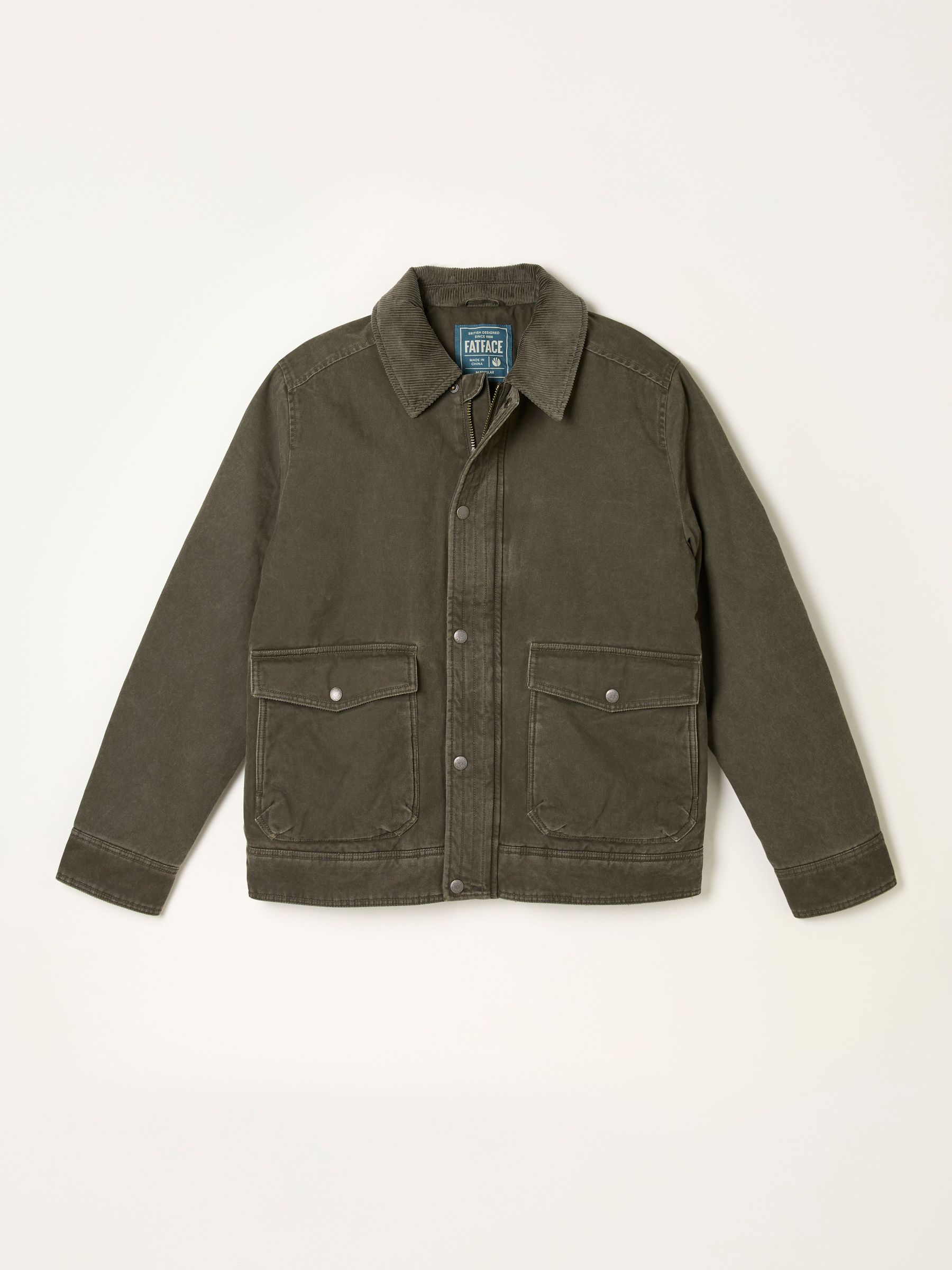 Warton Khaki Green Two Pocket Jacket (AN7457) | £110