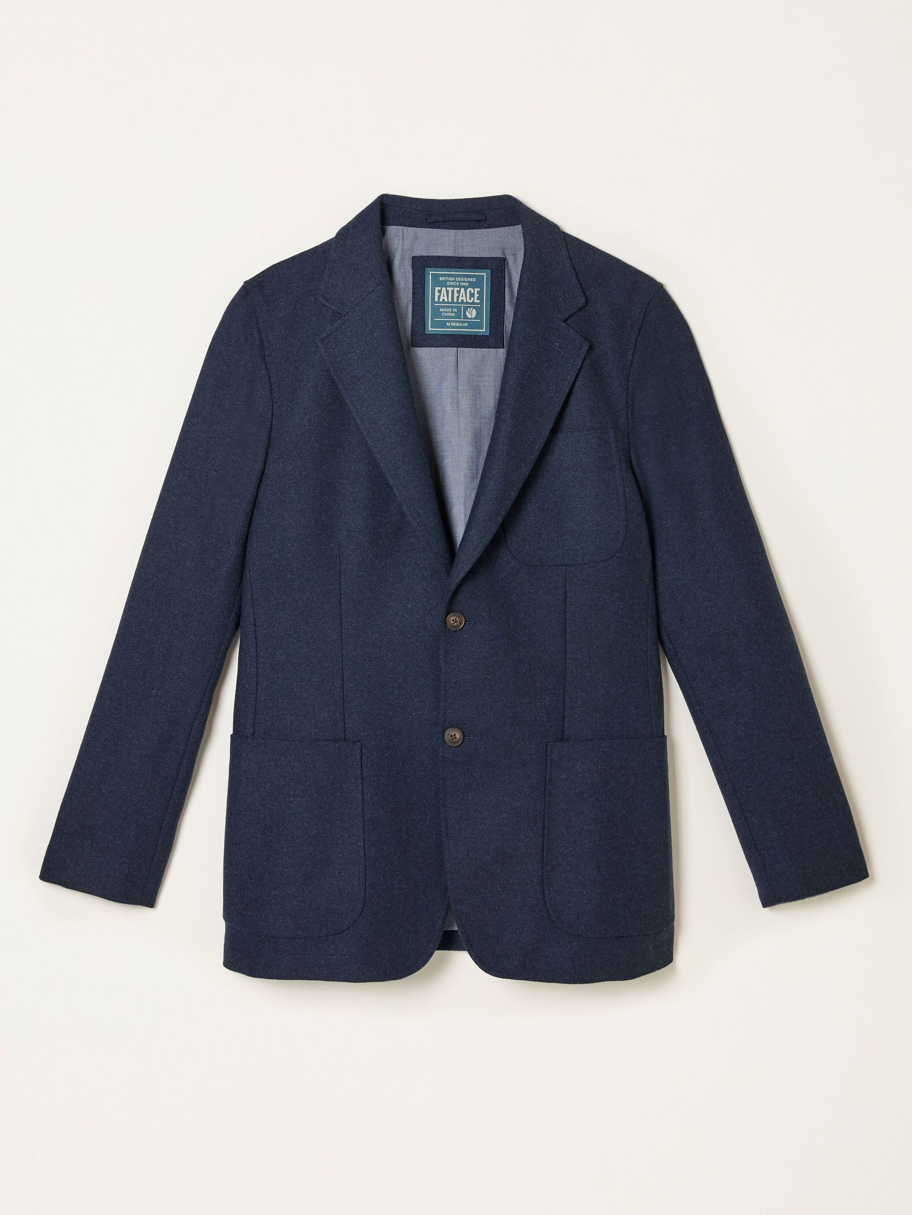 Witley Navy Wool Mix Herringbone Blazer (AN7459) | £119