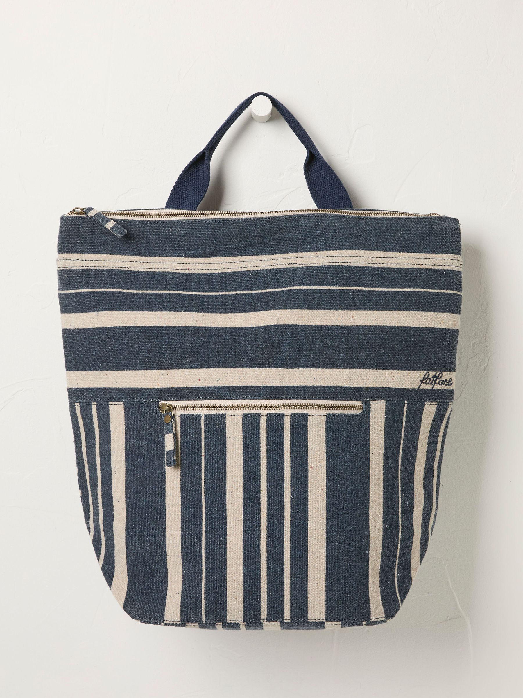 Navy Striped Woven Rucksack (AN8610) | £39.50
