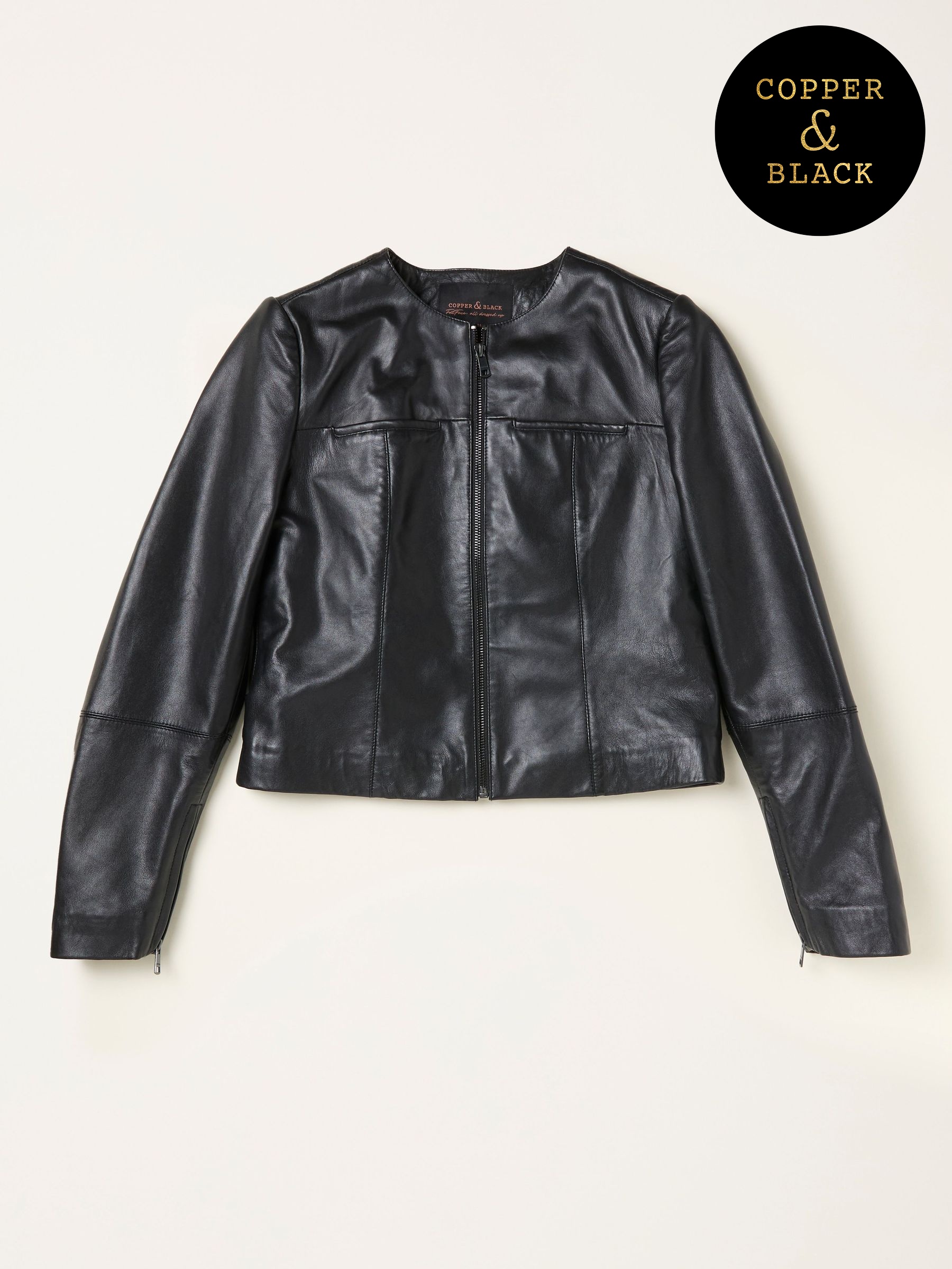 Tessa Black Leather Jacket (AN8882) | £199