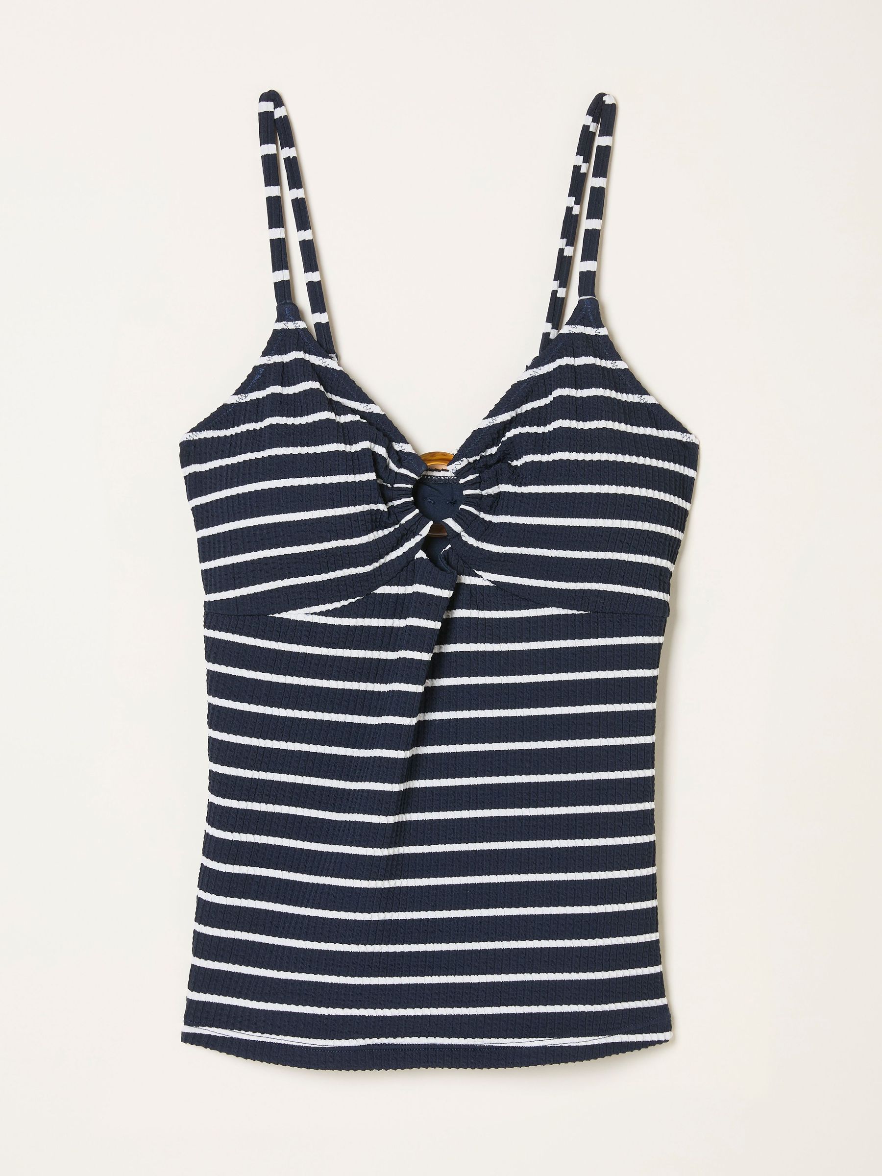 Navy Textured Breton Stripe Tankini Top (AN8958) | £39.50