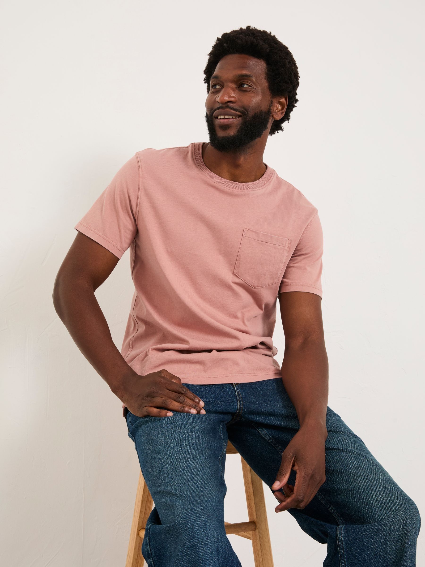 Cove Rose Pink Pocket T-Shirt (AN9534) | £15
