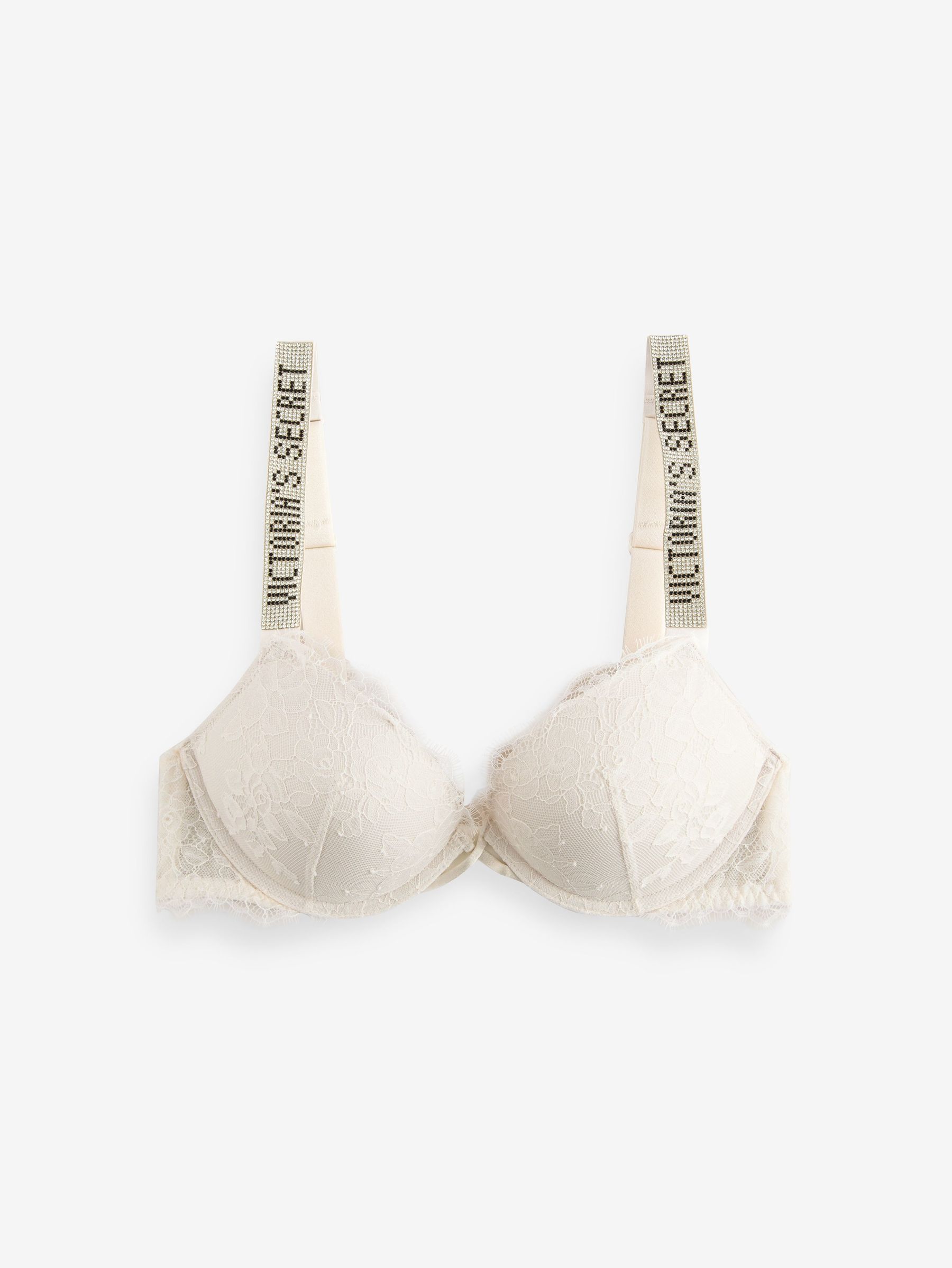 Coconut White Add 2 Cups Push Up Lace Shine Strap Bombshell Bra (AP6151) | £59