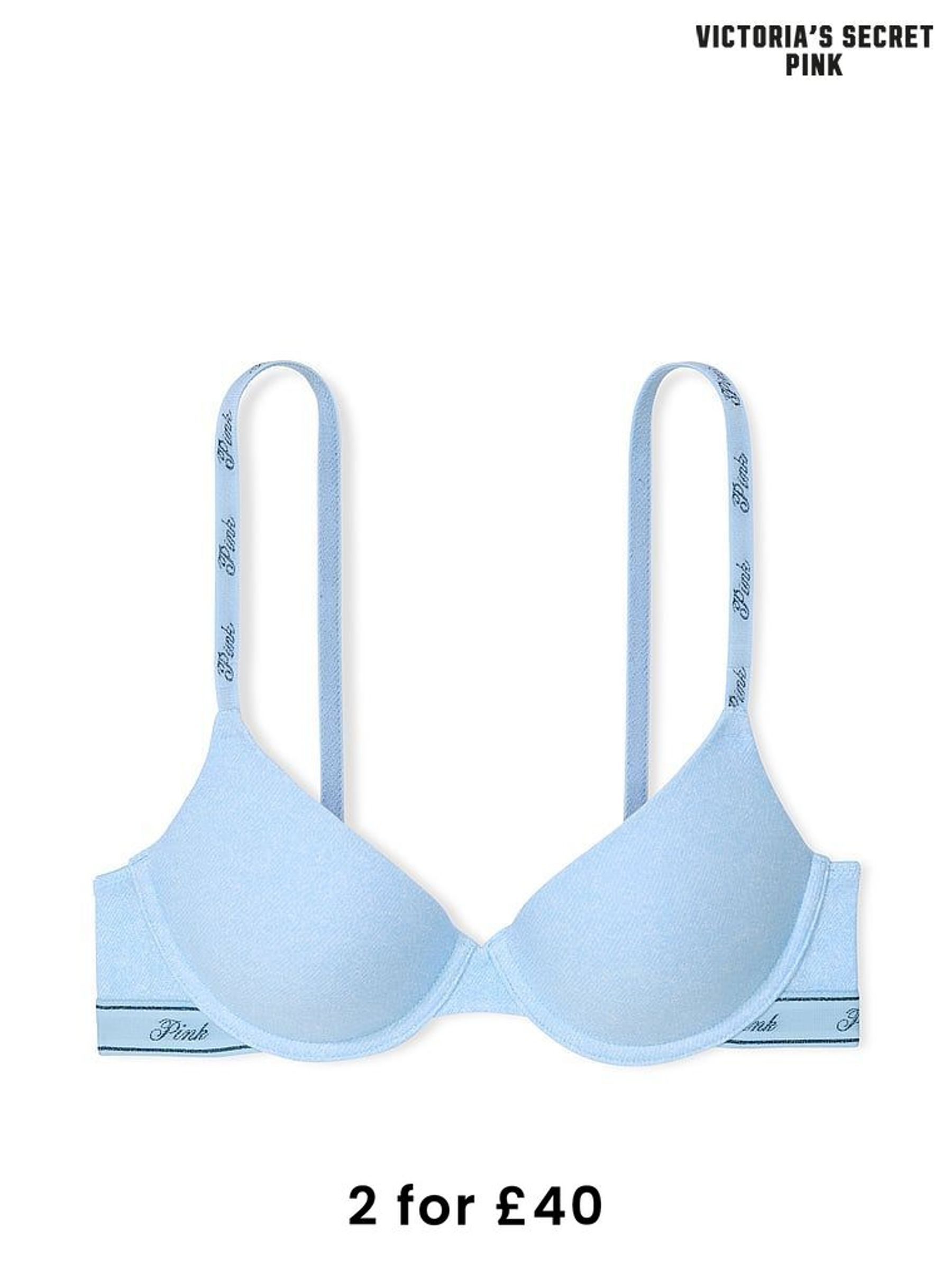 Light Blue Denim Print T Shirt Bra (AP6216) | £29