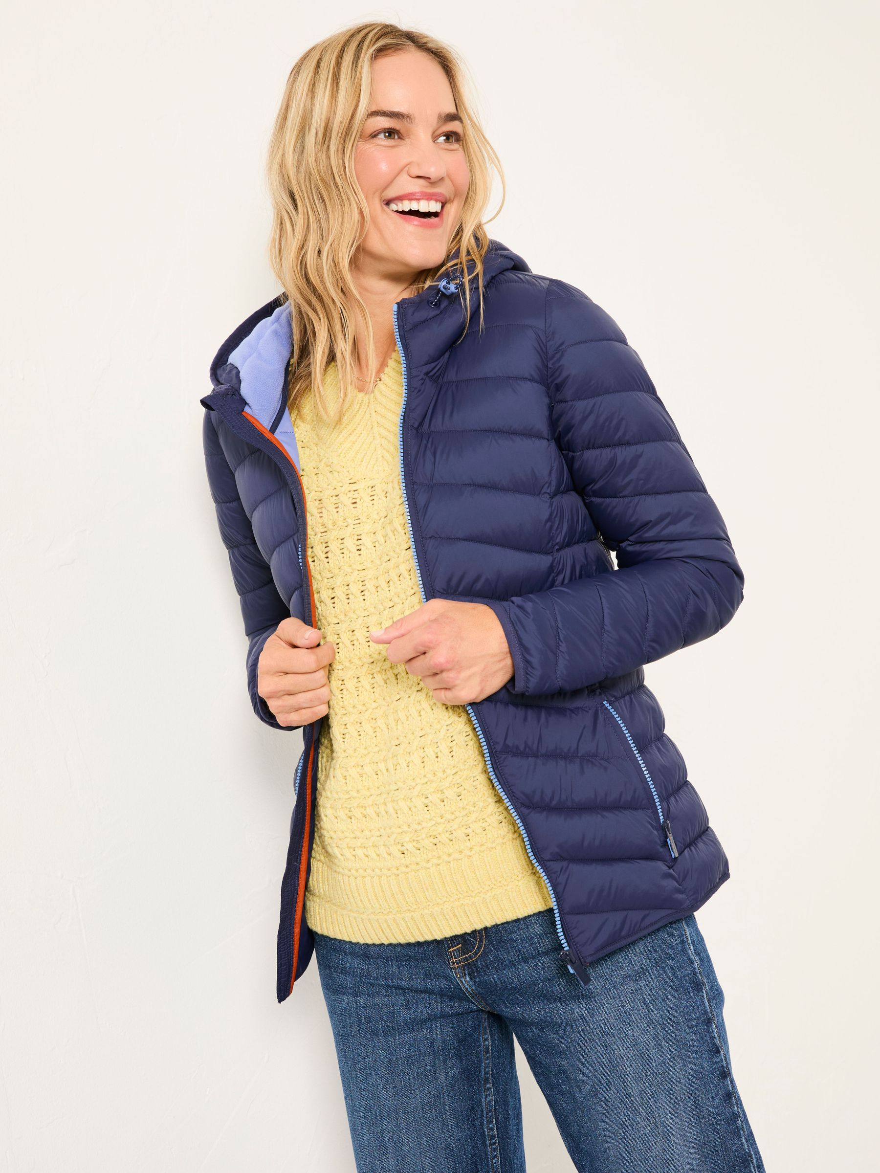 Ruby Navy Lightweight Puffer Coat (AP6801) | £75