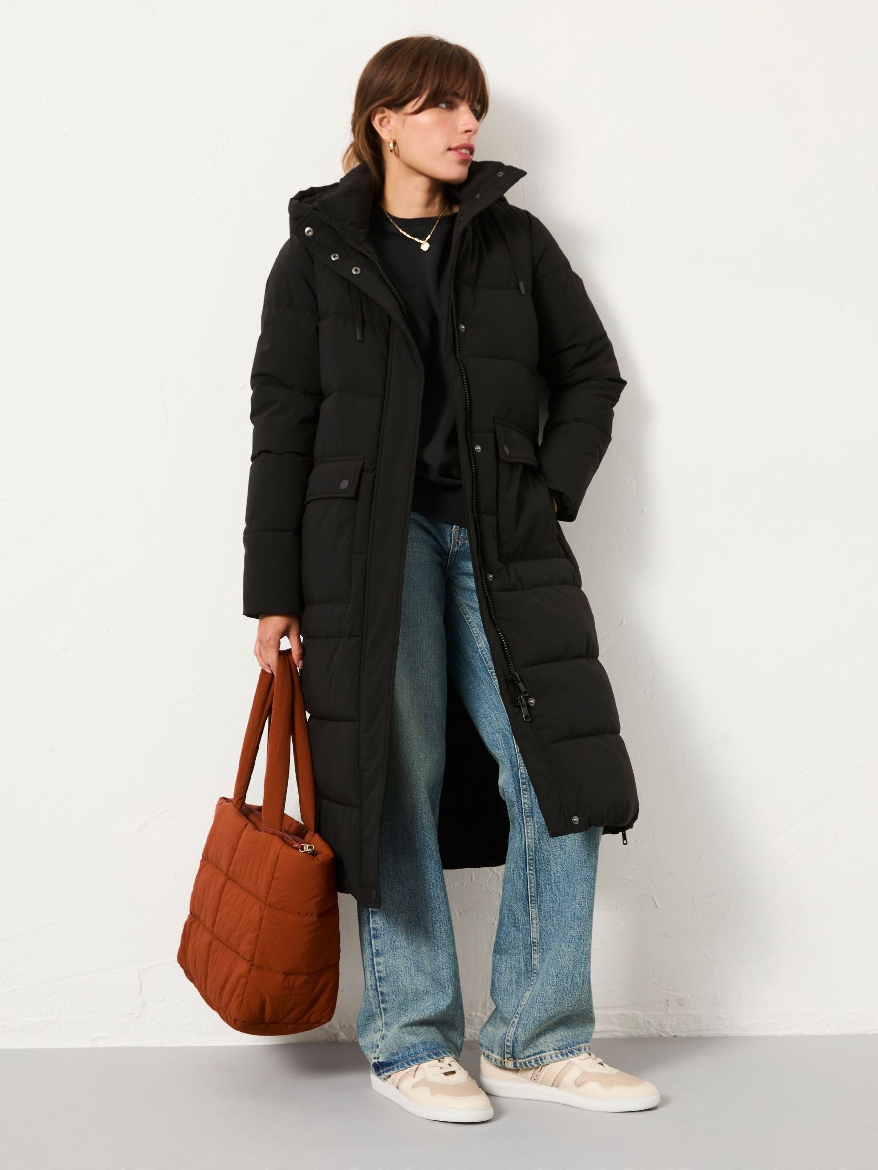 Harley Black Longline Puffer Coat (AP6809) | £140
