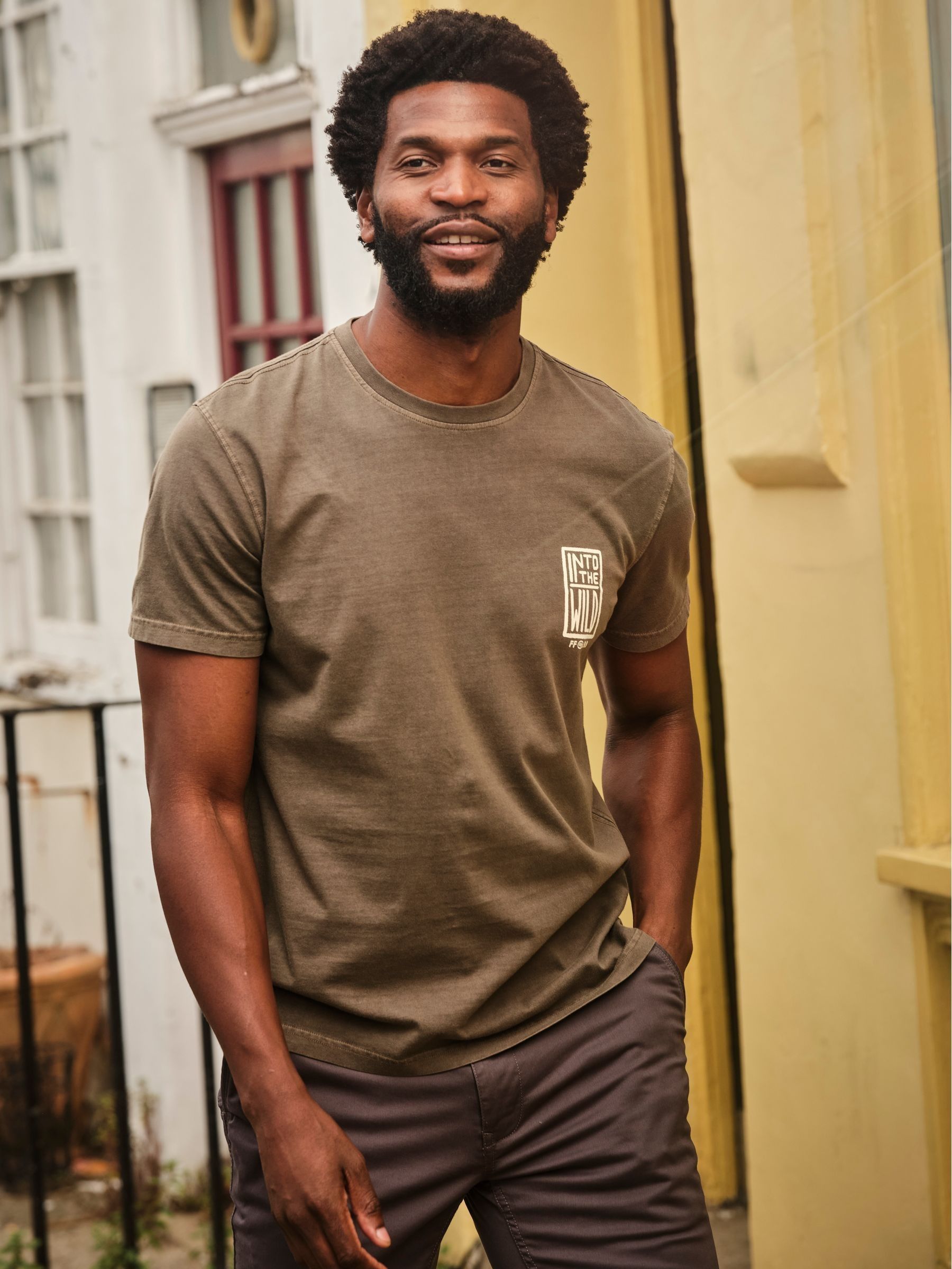 Washed Black Into The Wild Graphic Tshirt (AP6986) | £28