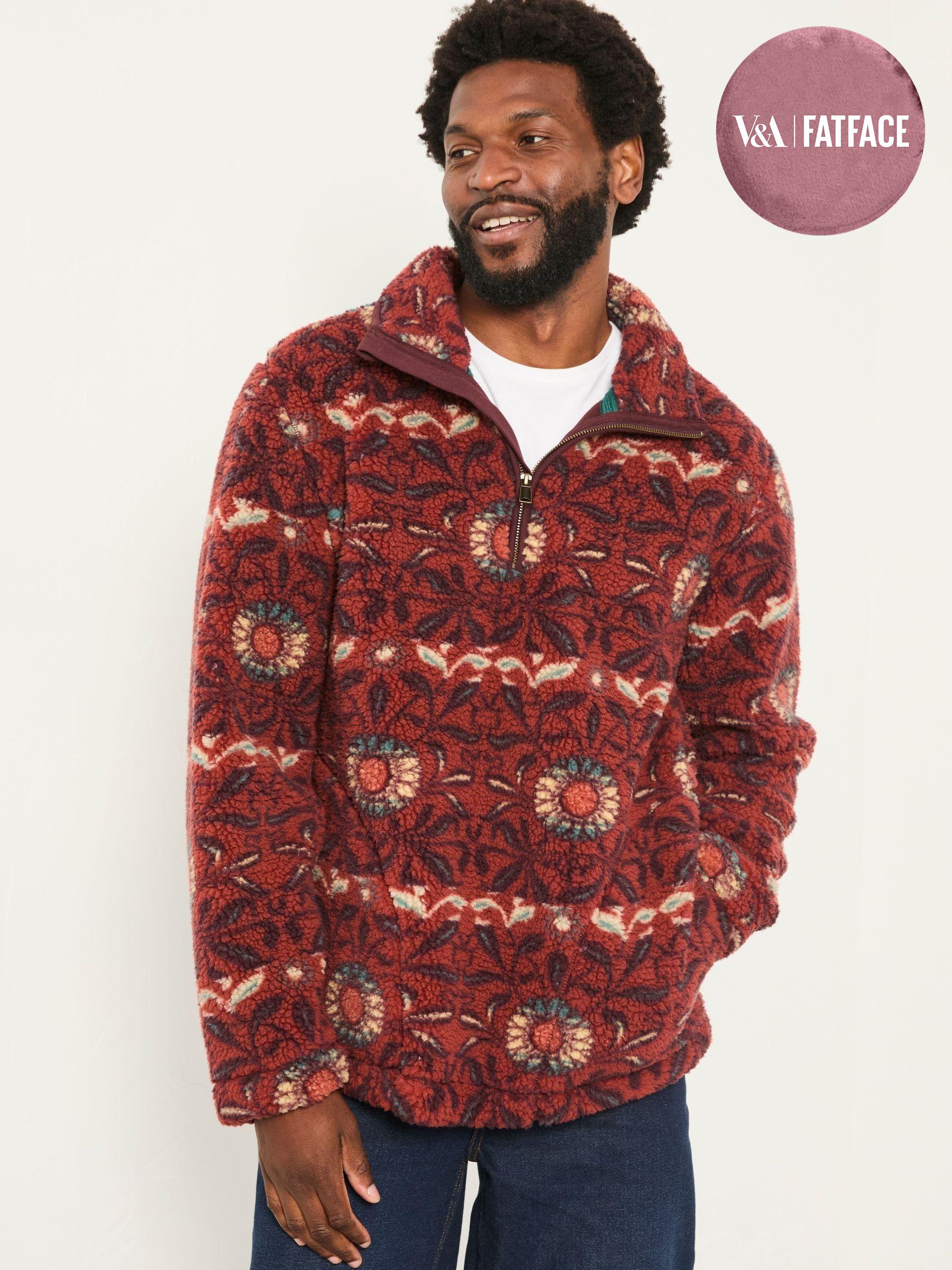 Terracotta Willow Printed Half Neck Fleece (AP7012) | £59